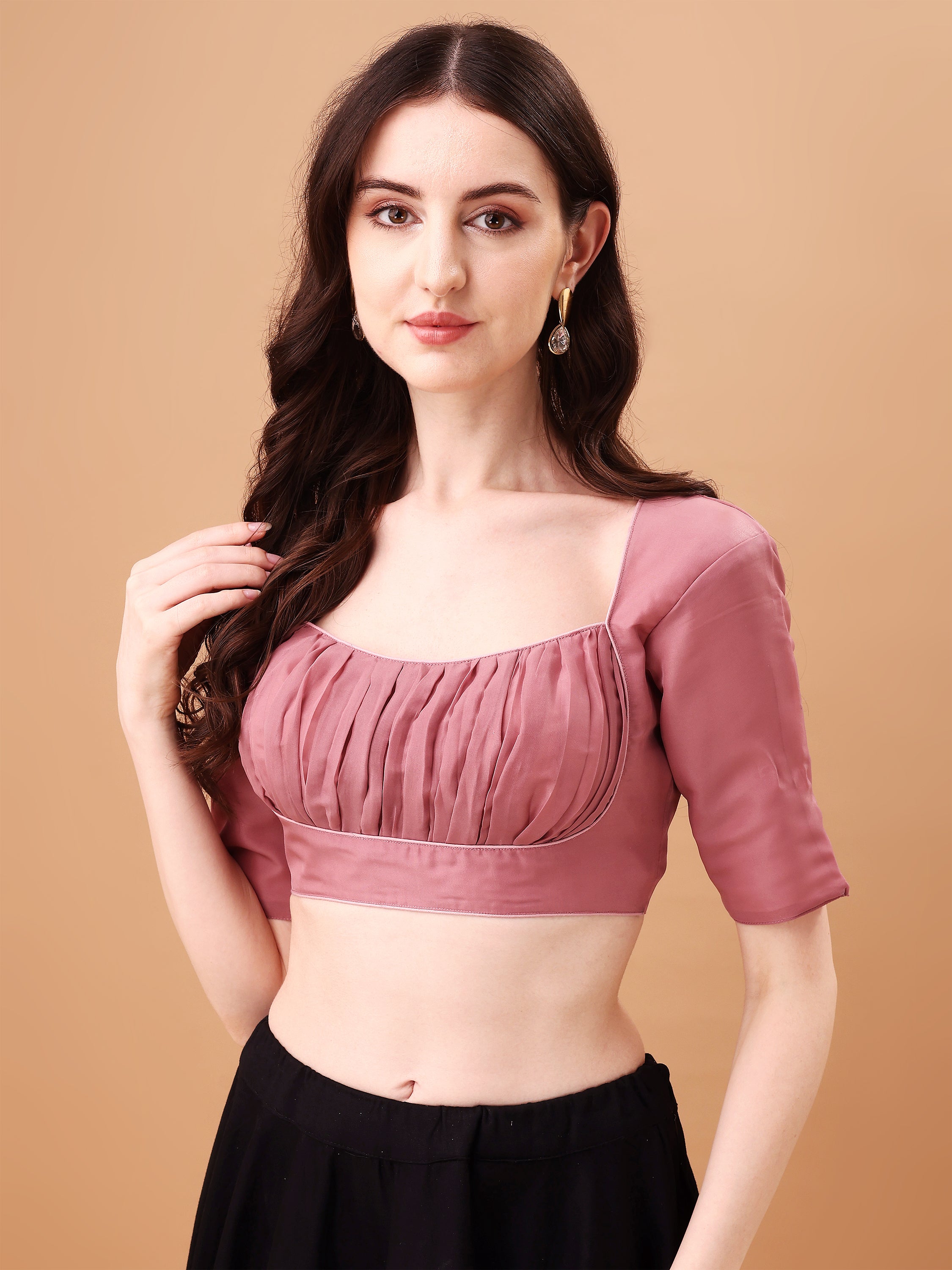 Nayra Magenta Pink OrganzaBlouse