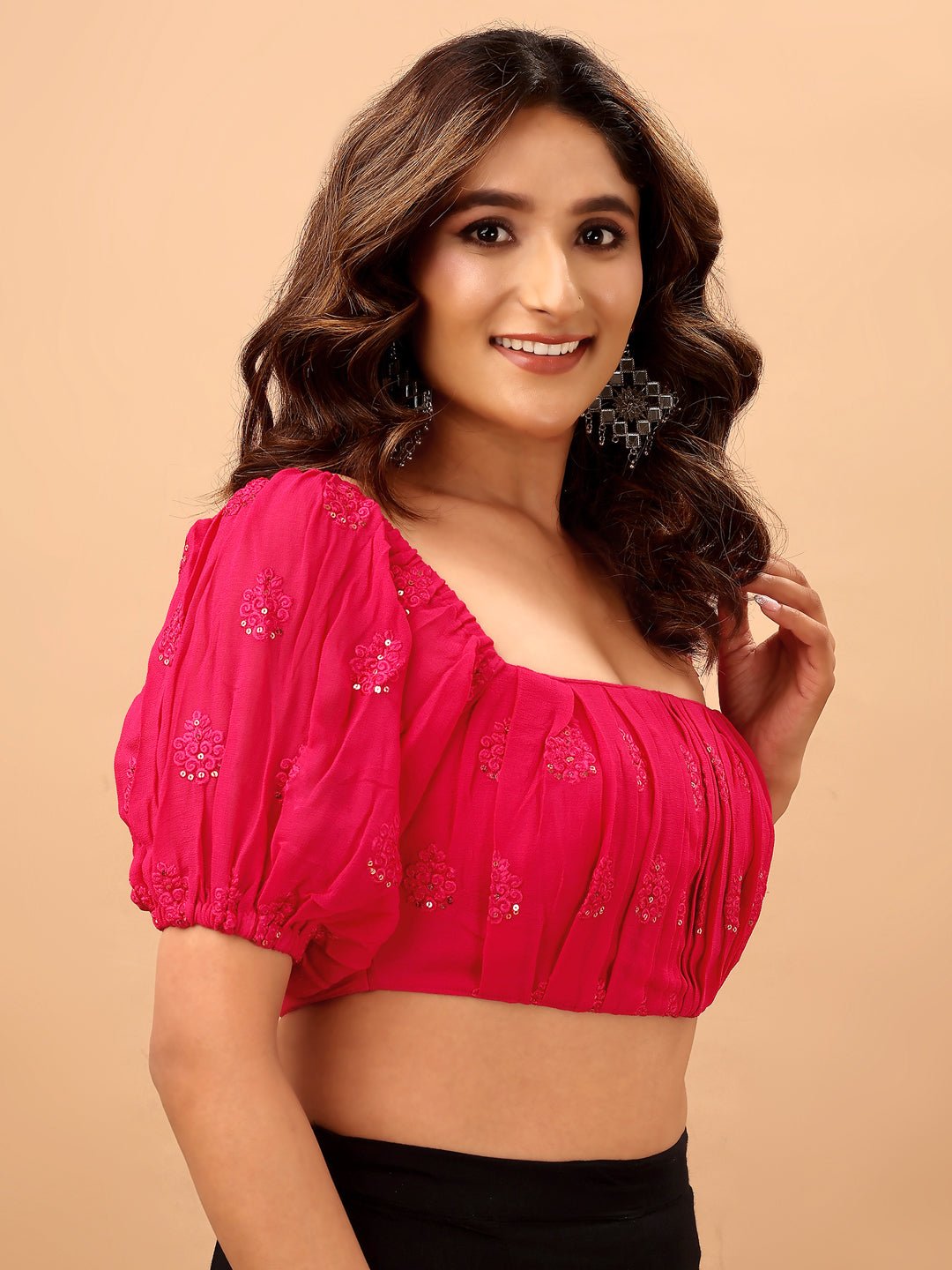 Divine Pink Miracles Ballon Blouse