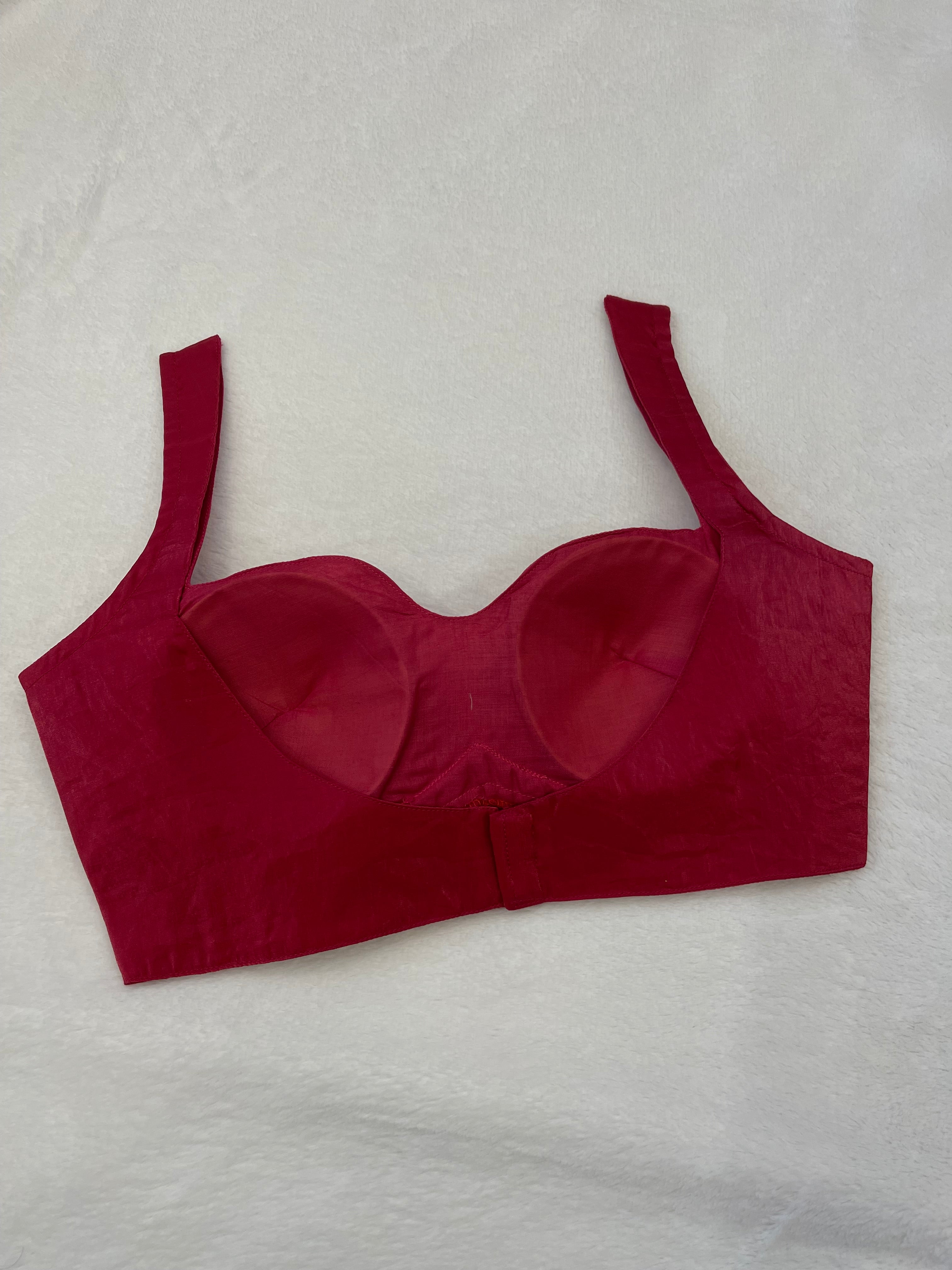 Sunehari Organza Magenta Pink Blouse