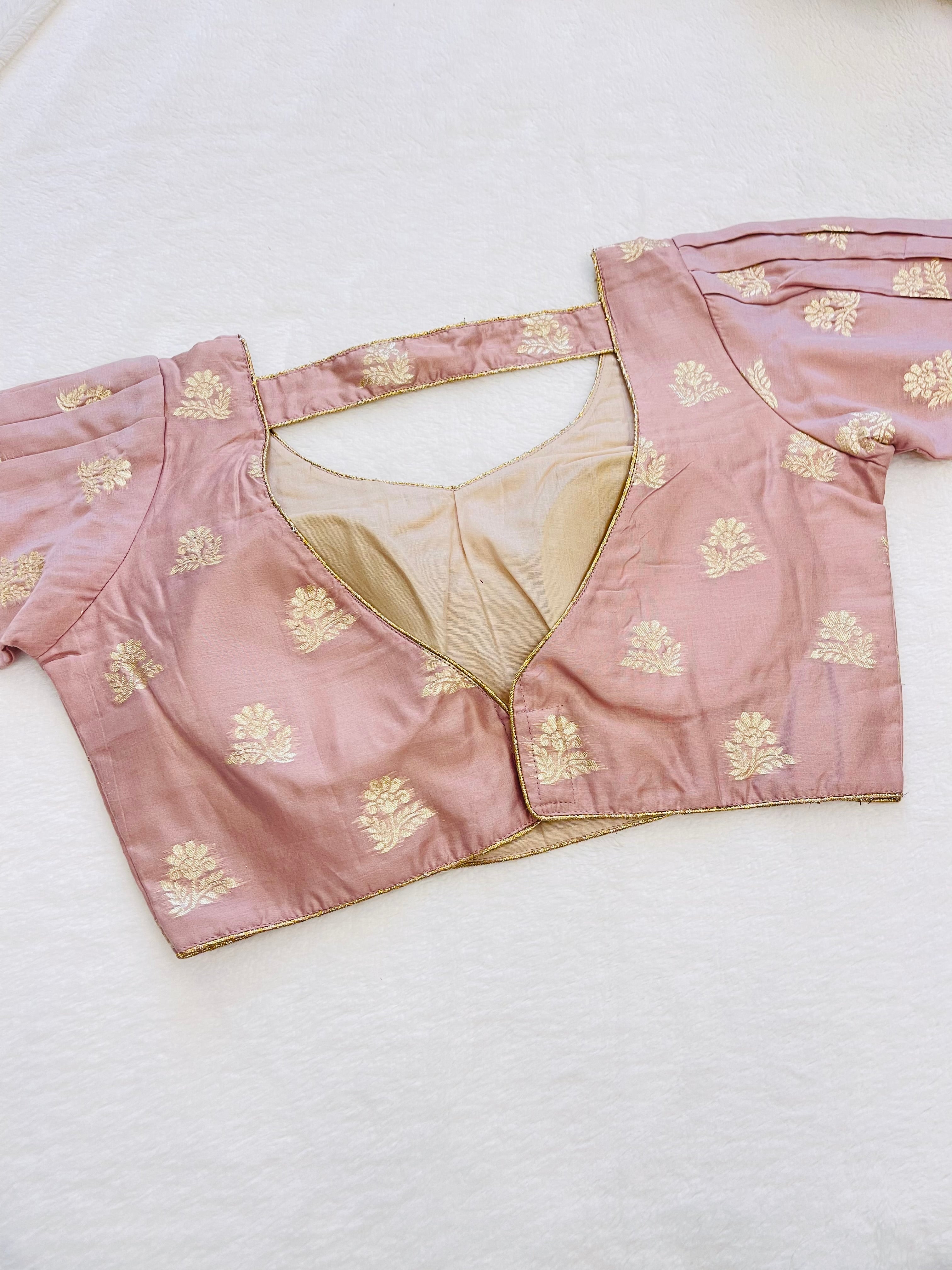 Dusty Pink Chanderi Blouse