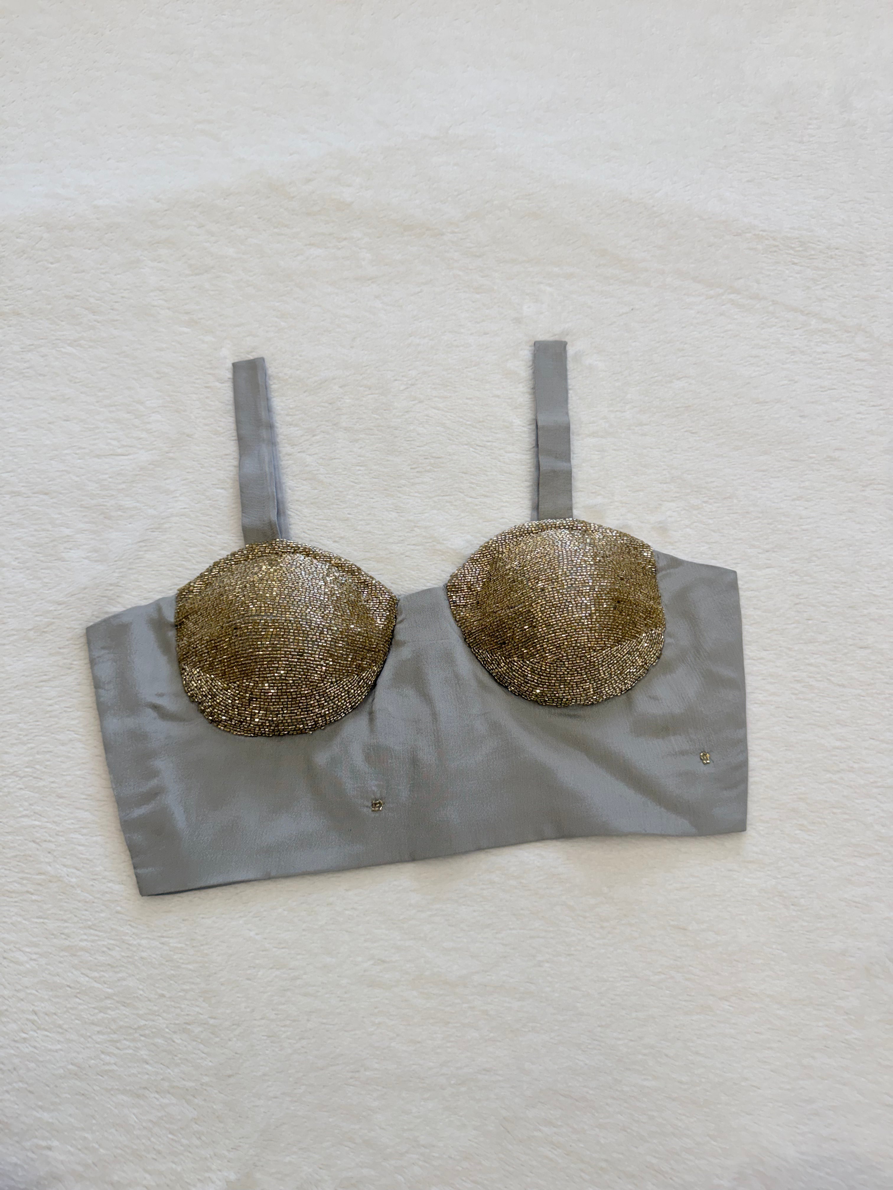 Kanika Grey Handwork Blouse