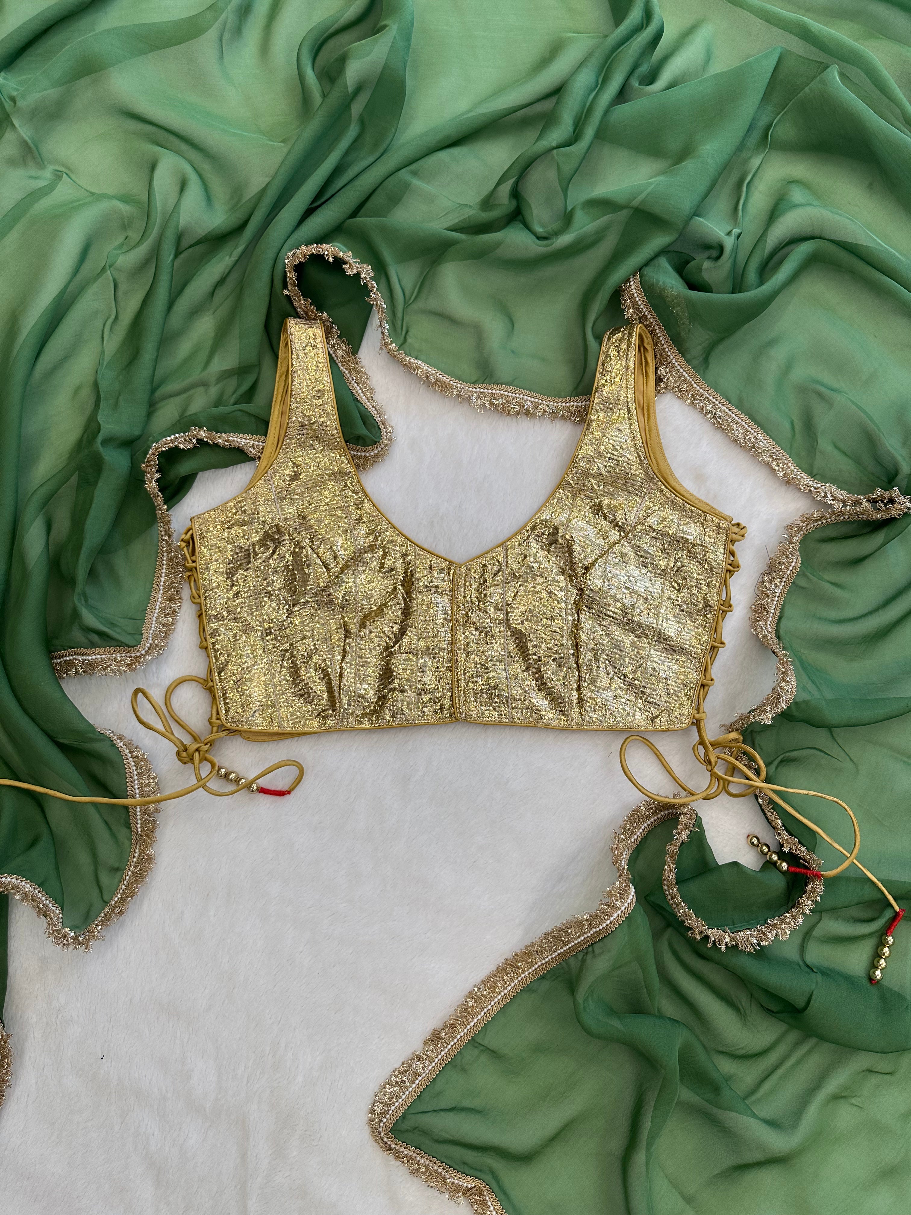 Olive Aura Saree
