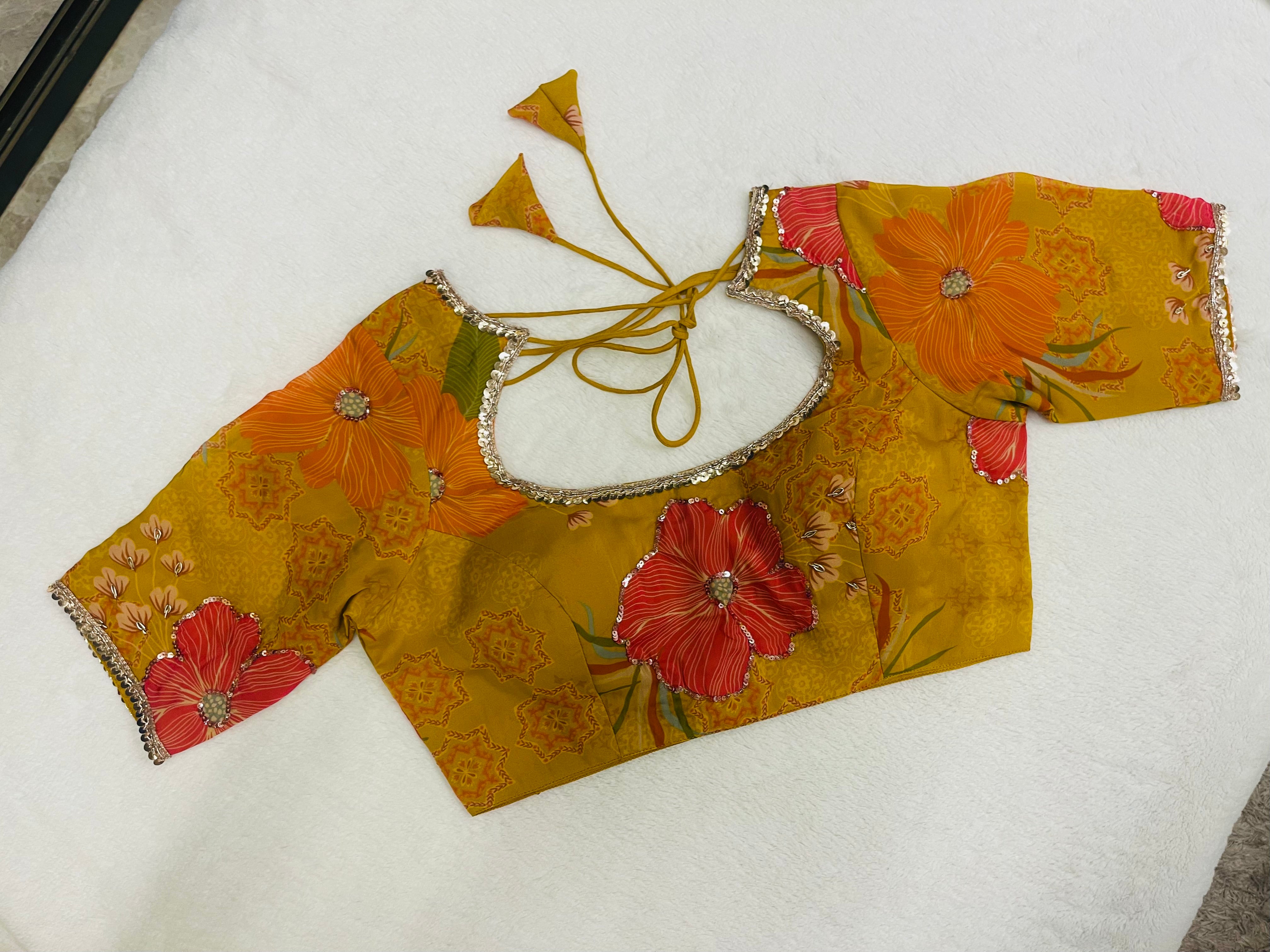 Saundh mustard blouse