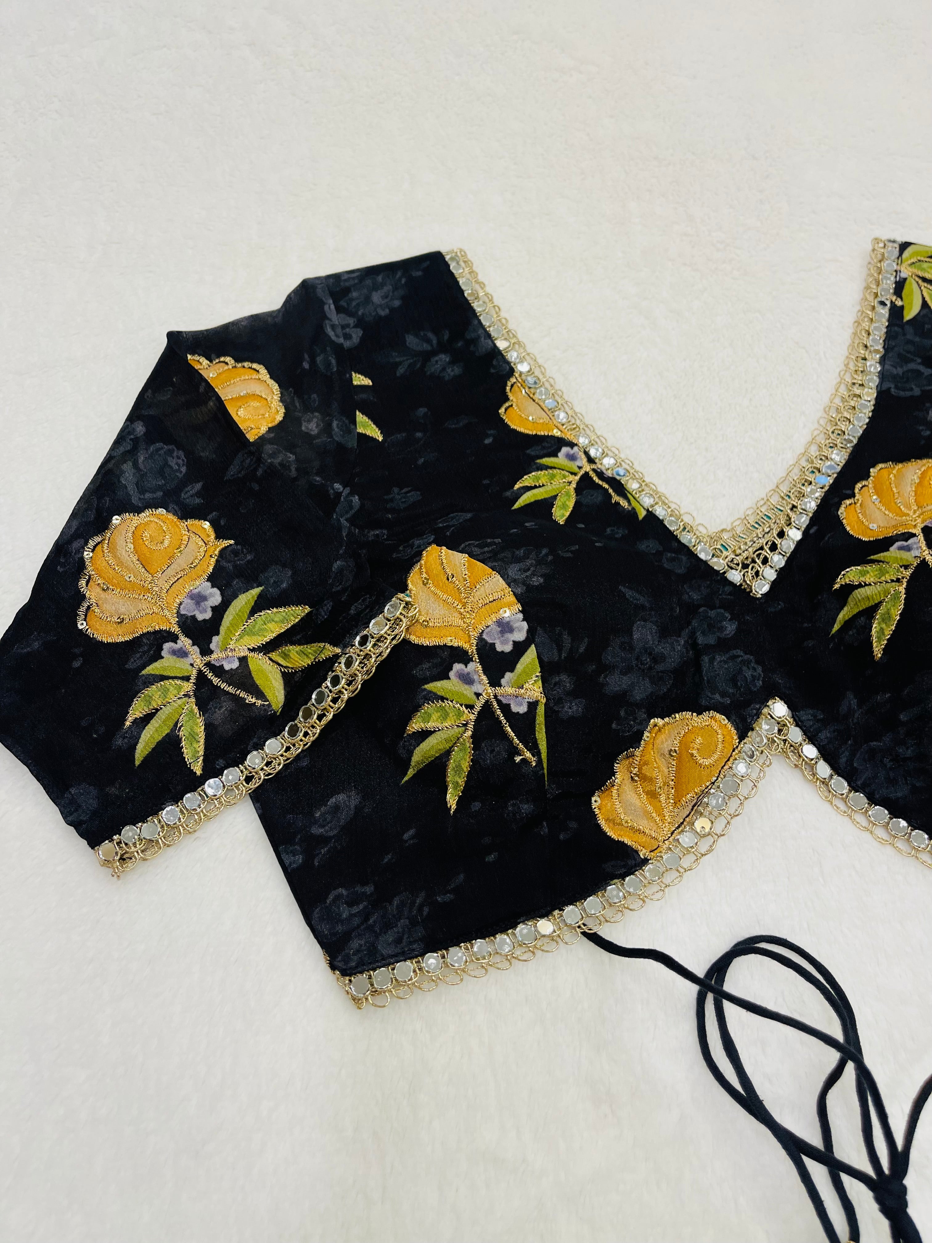 Divine Black Sabyasachi Style Blouse