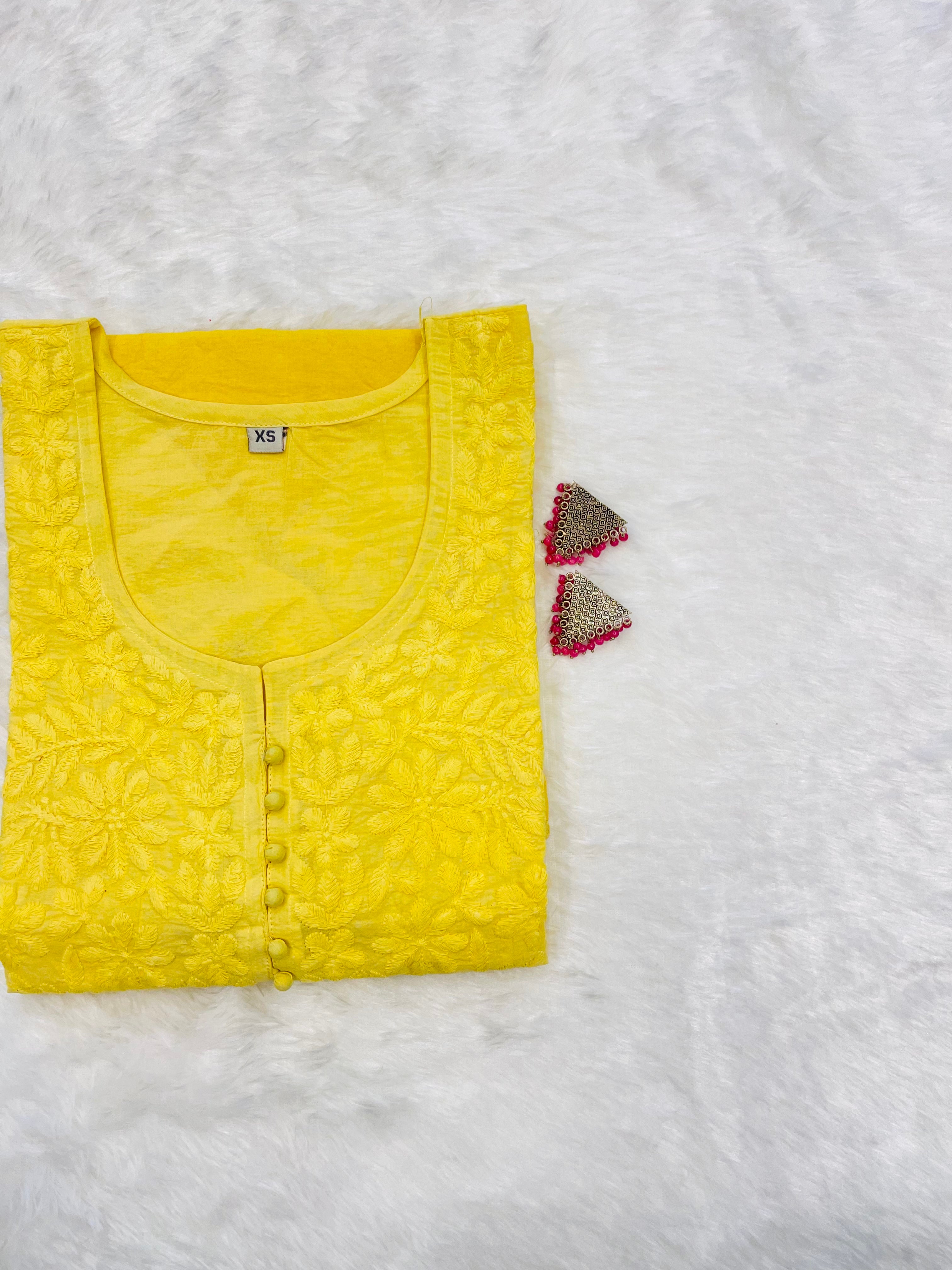 Rosie Lemon Yellow short kurta