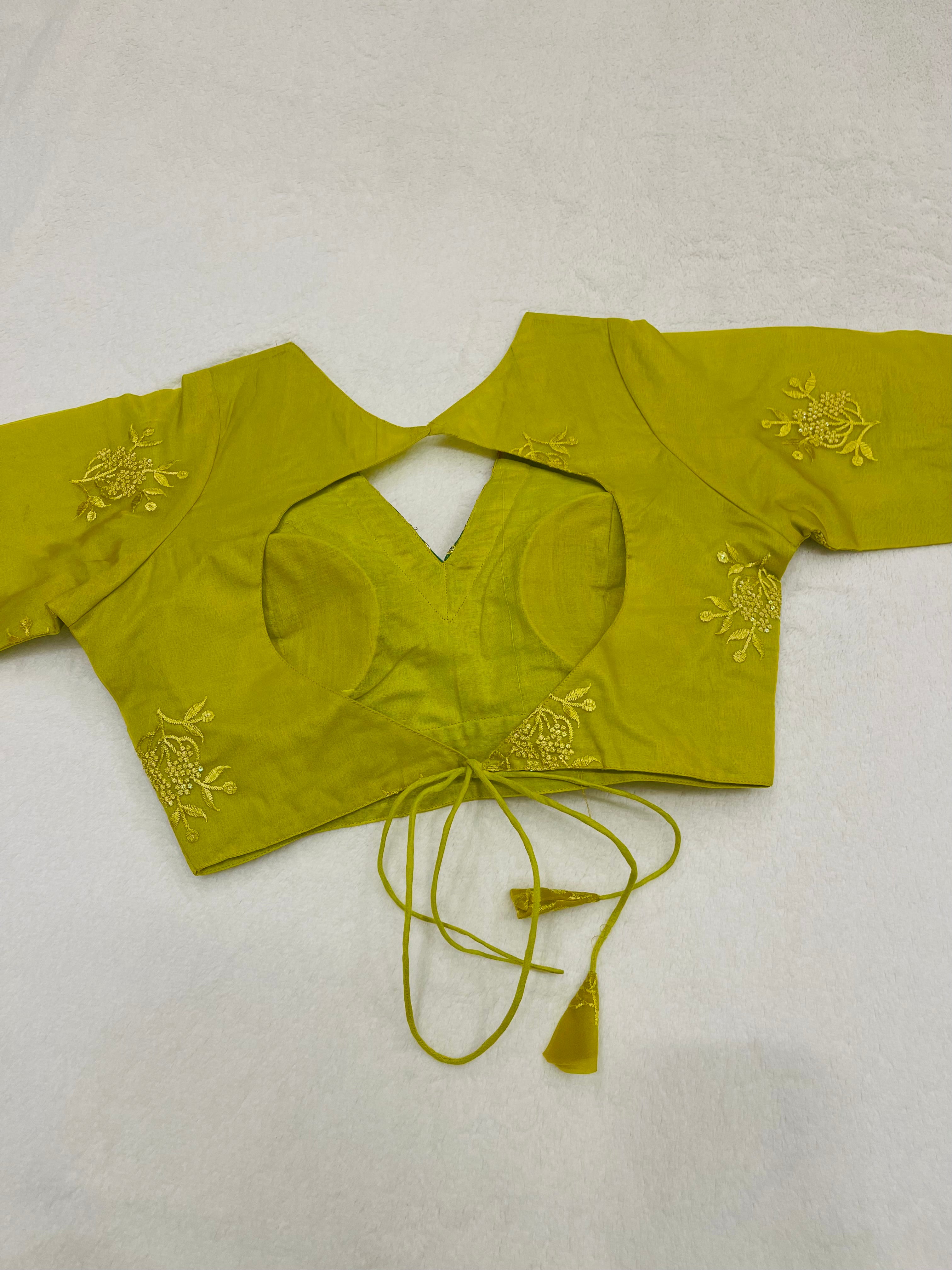 Divine Yellow Gotta Lace Blouse