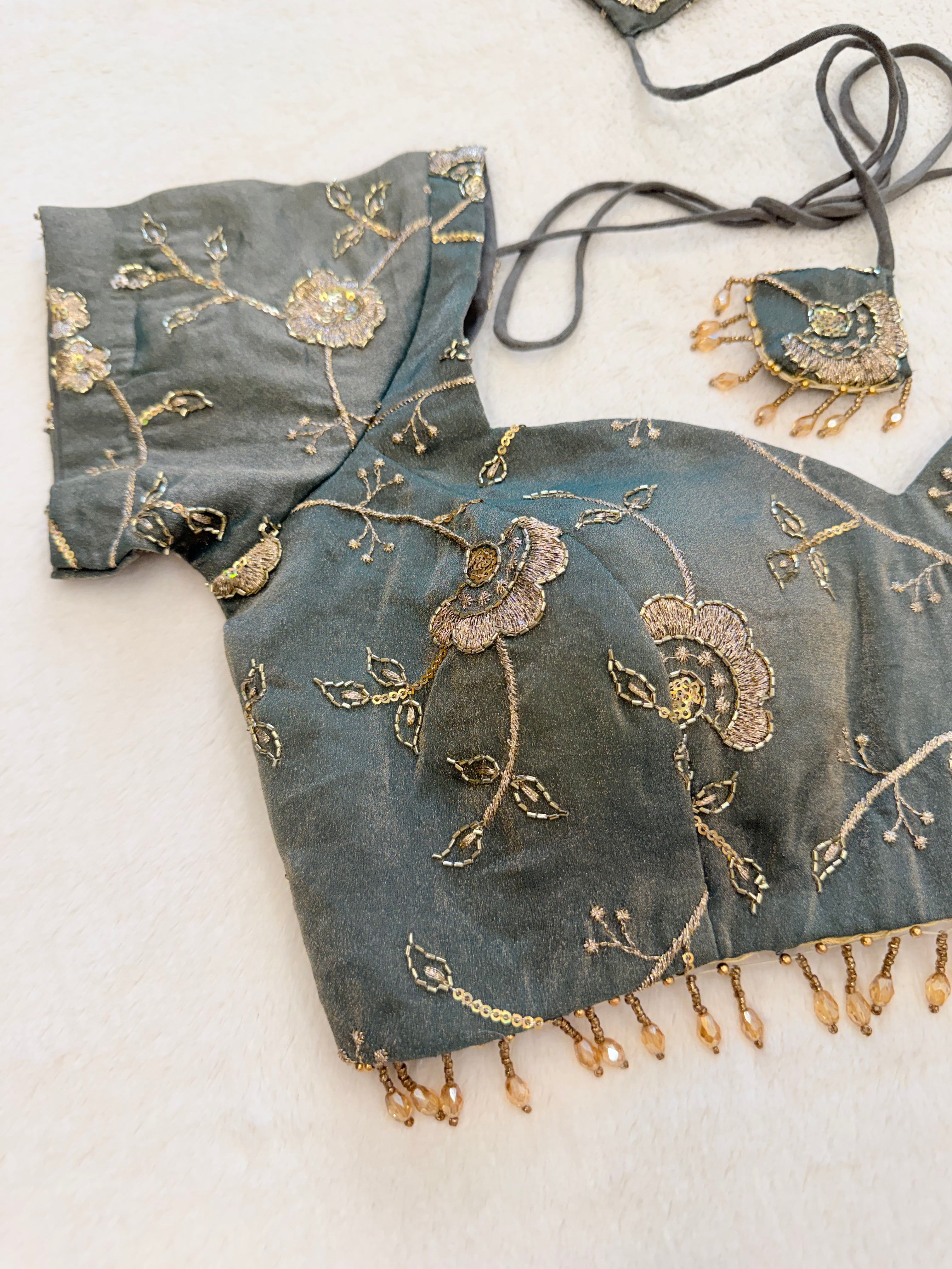 Zarina Smoke Green Blouse