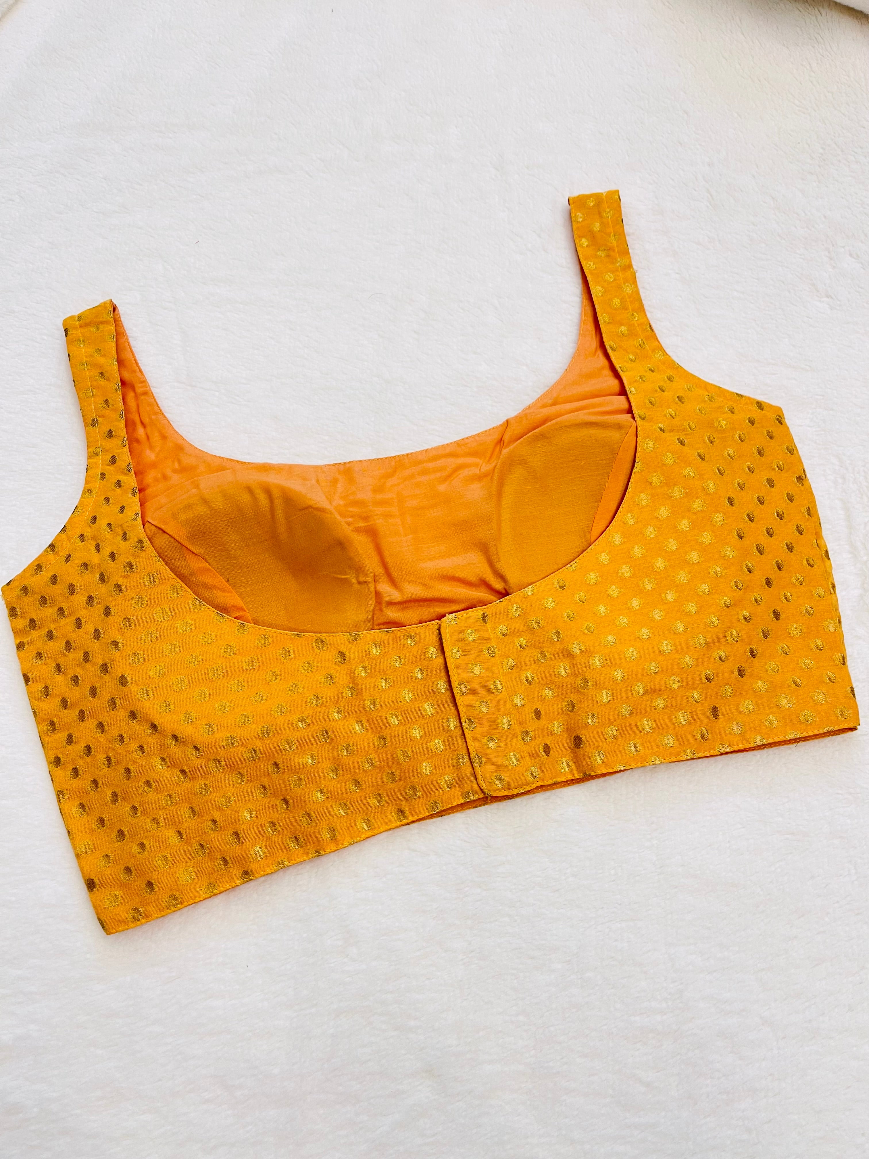 Dark Yellow Chanderi Blouse