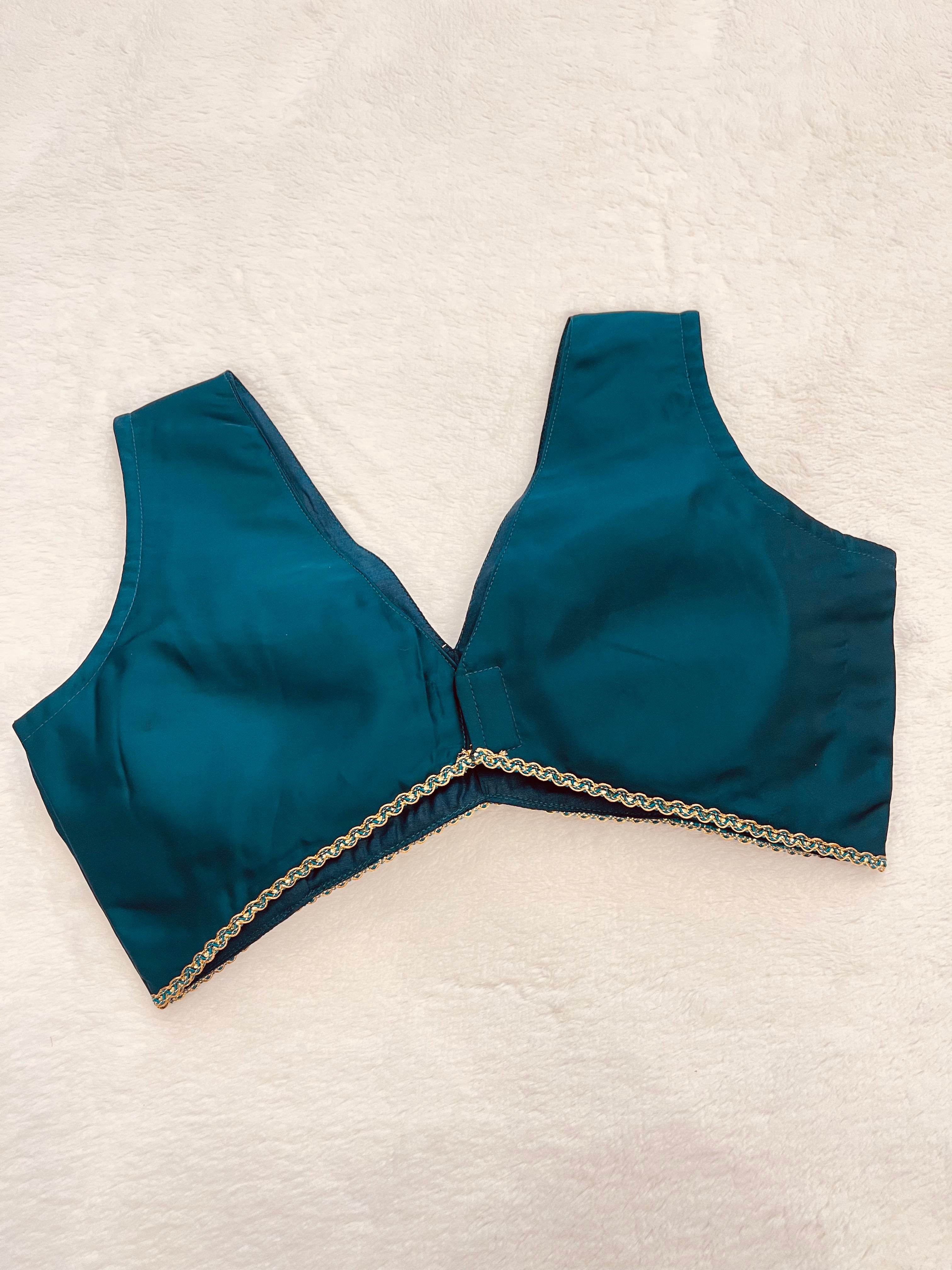 Gazal Teal Blue blouse