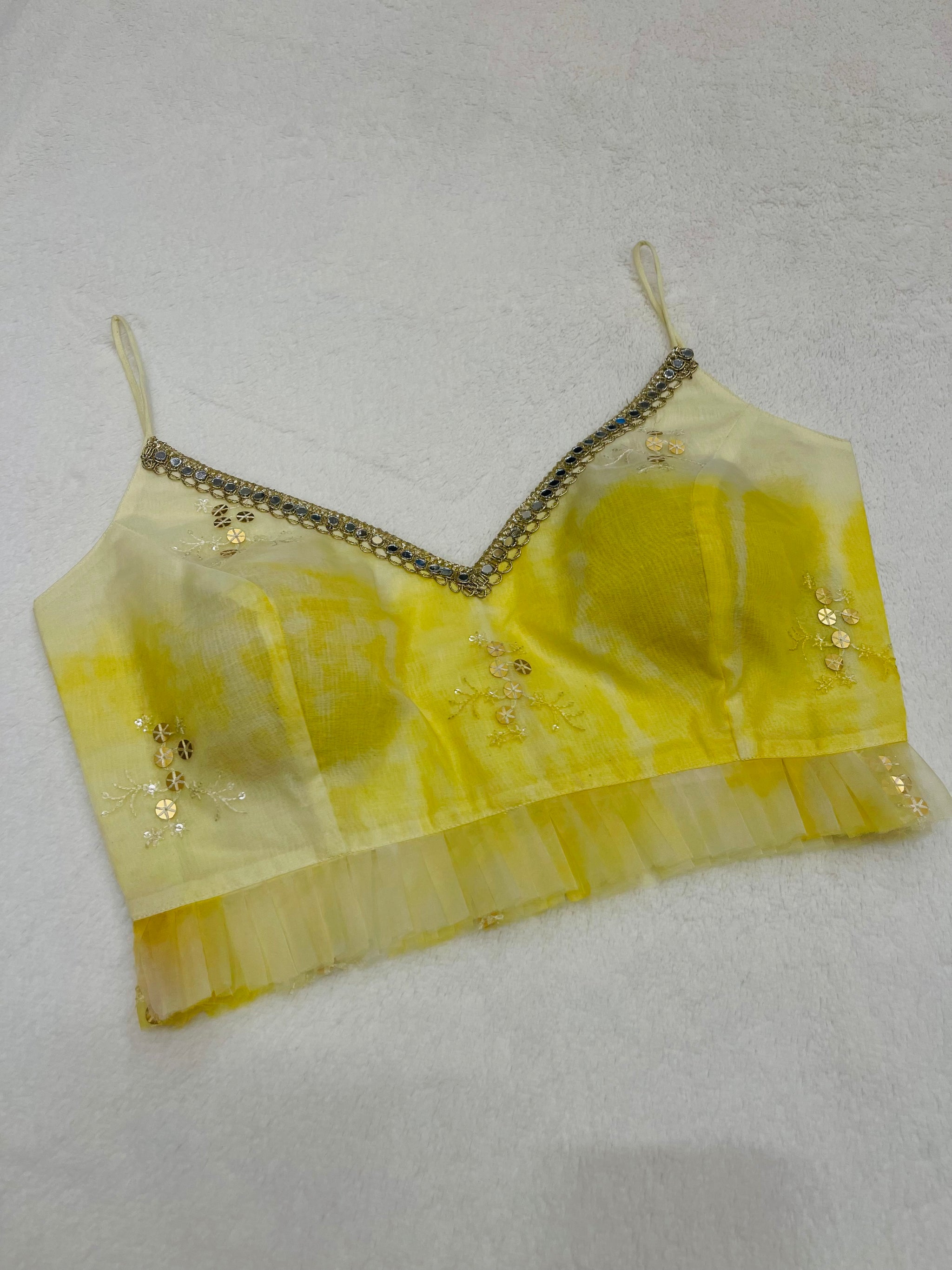 Myla Flower Drape SS Blouse  Pale Yellow
