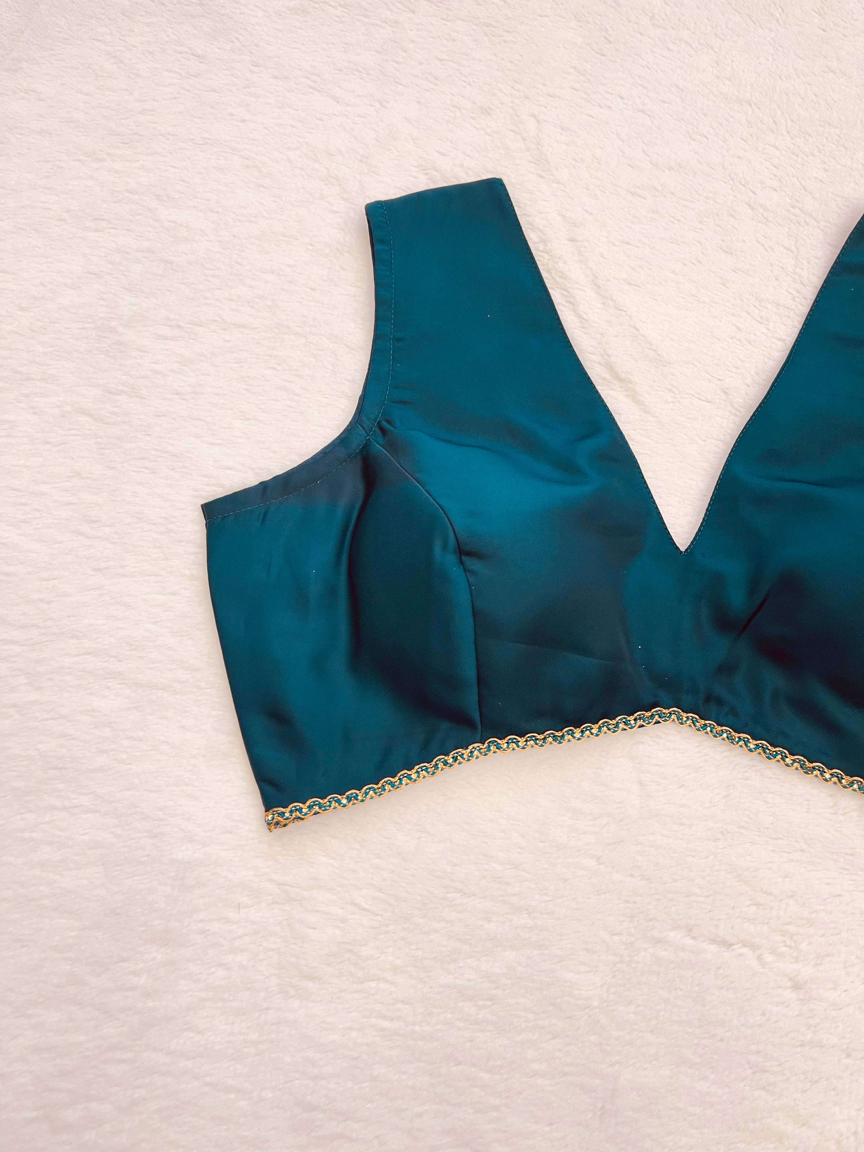 Gazal Teal Blue blouse