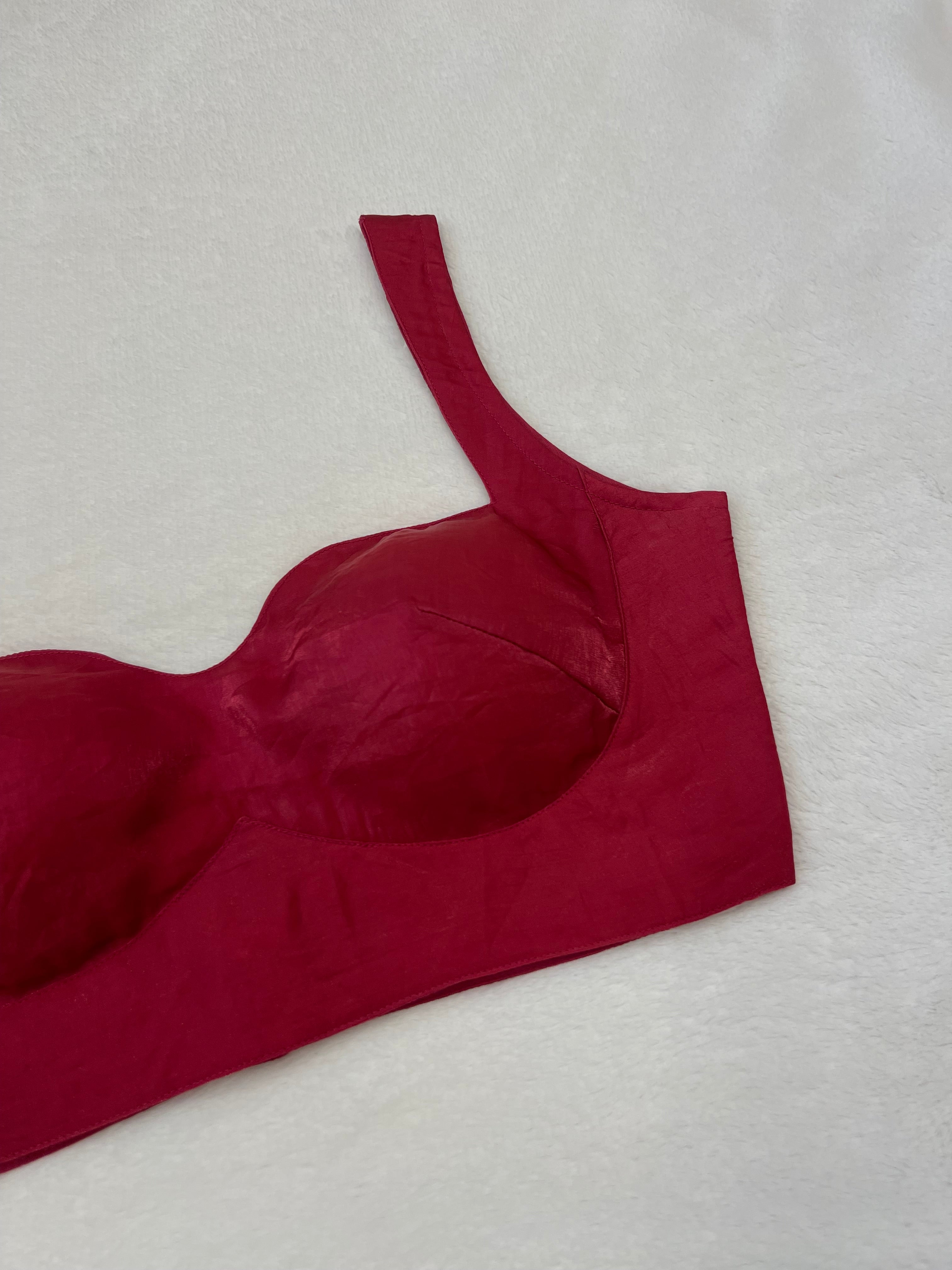 Sunehari Organza Magenta Pink Blouse