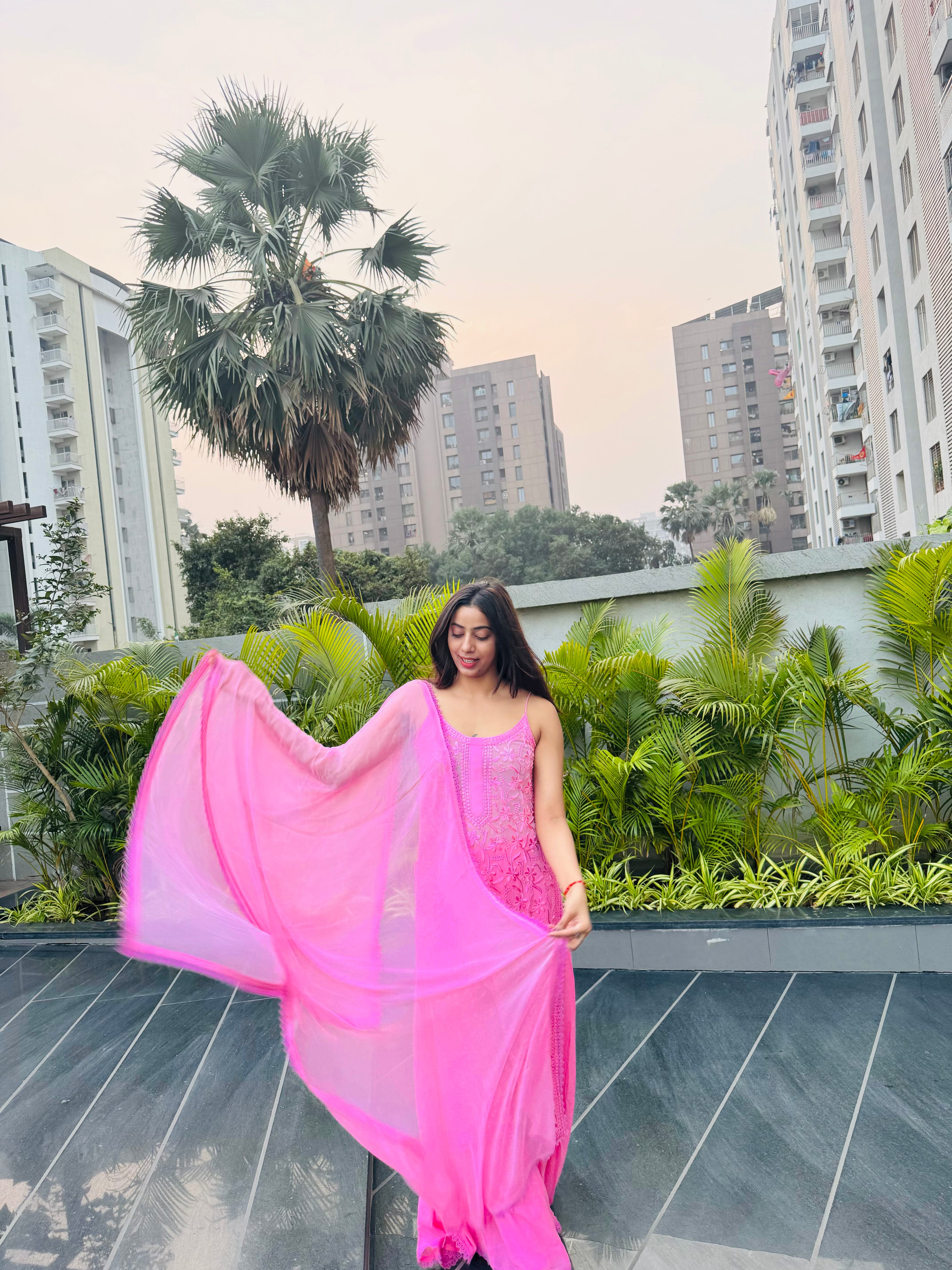 Aradhya Pastel pink suit set