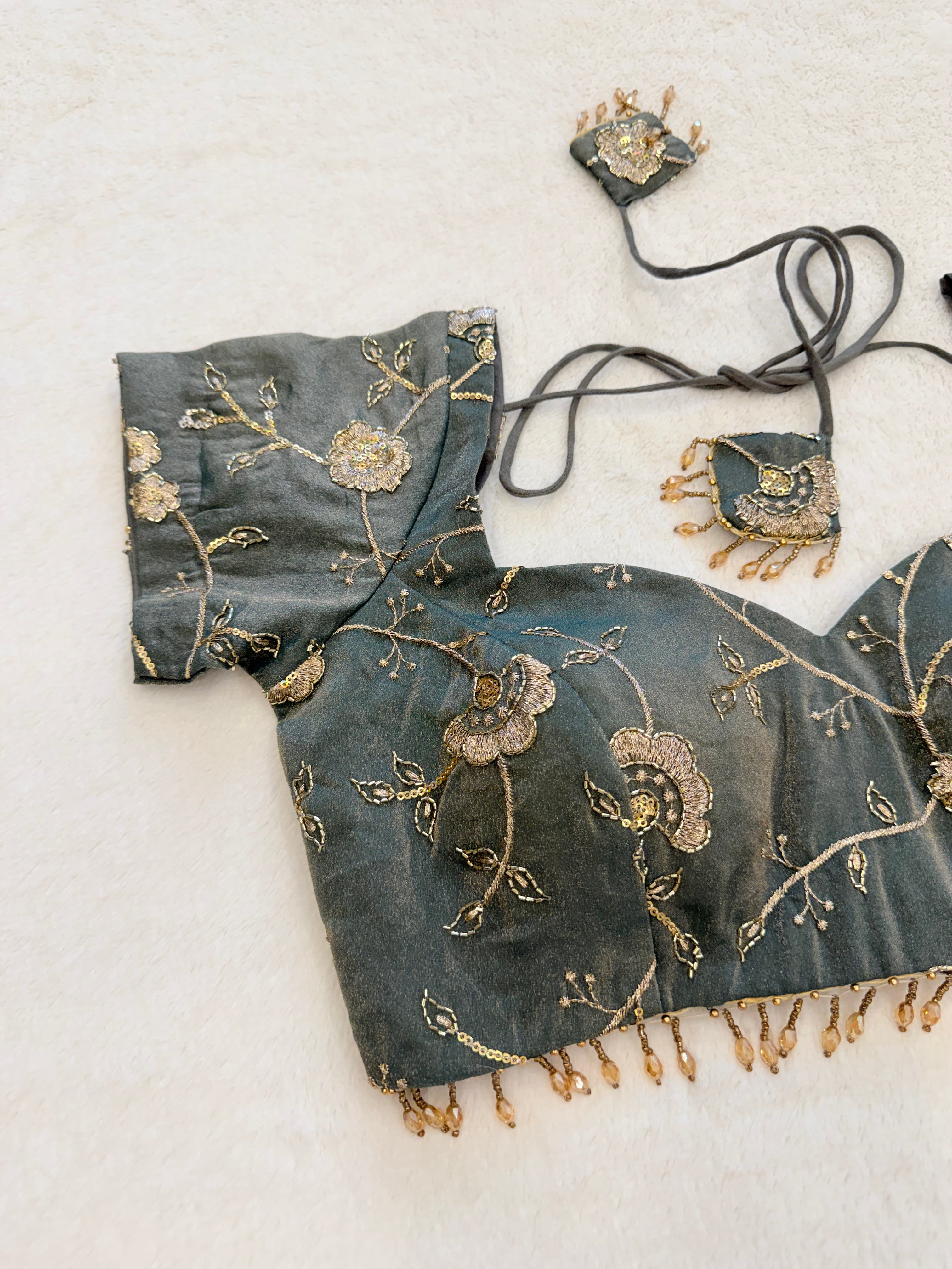 Zarina Smoke Green Blouse