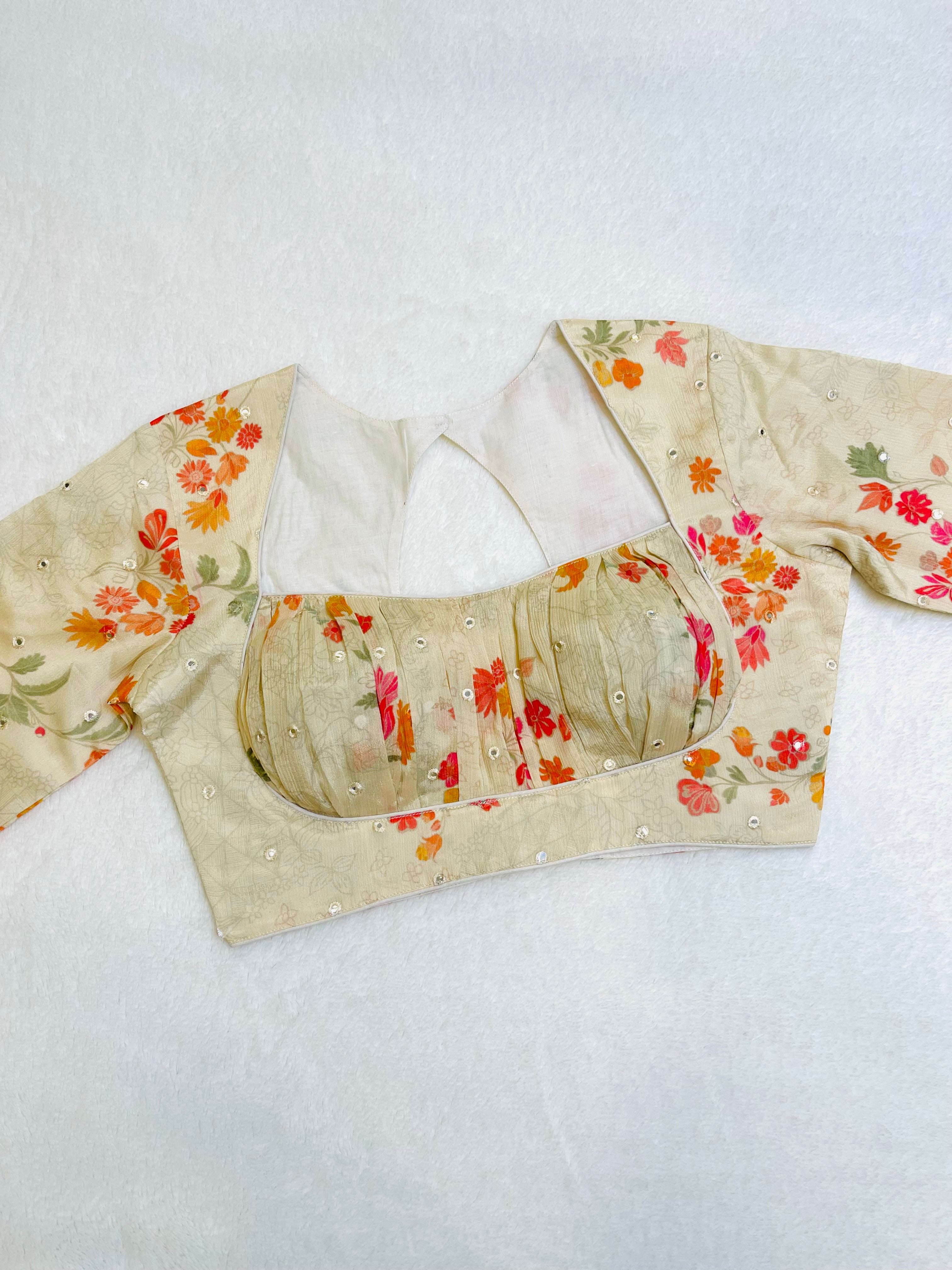 Saundh Cream pink Blouse