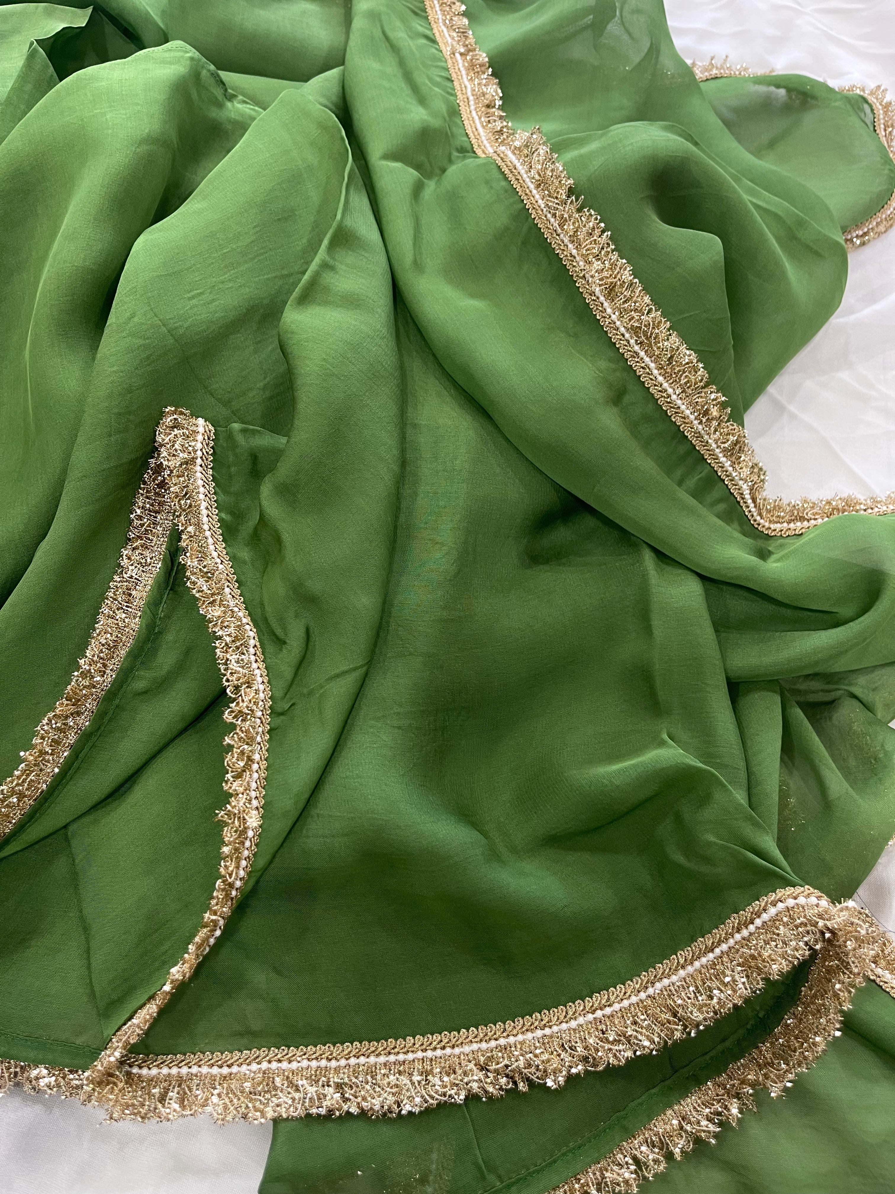 Olive Aura Saree