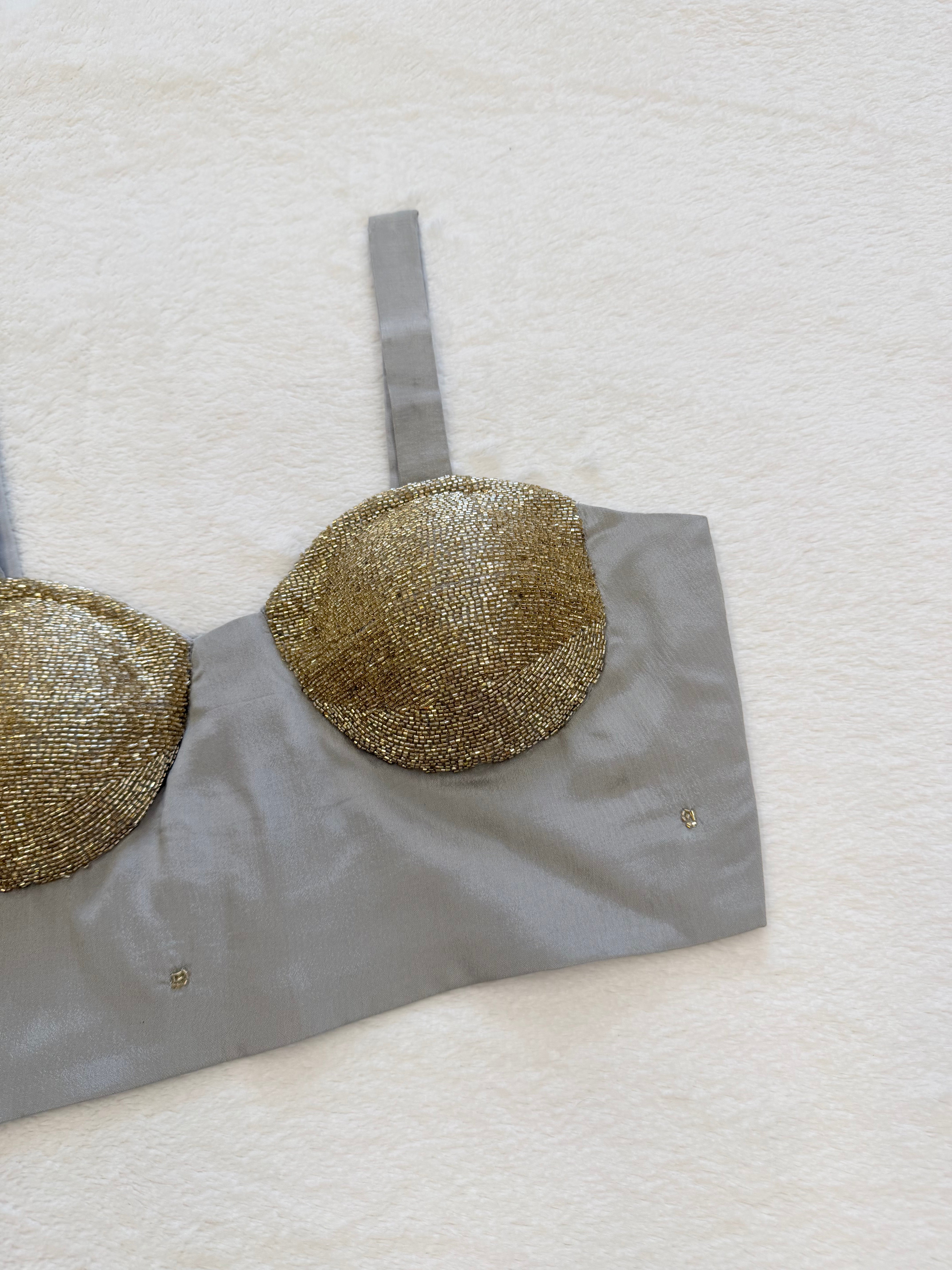 Kanika Grey Handwork Blouse