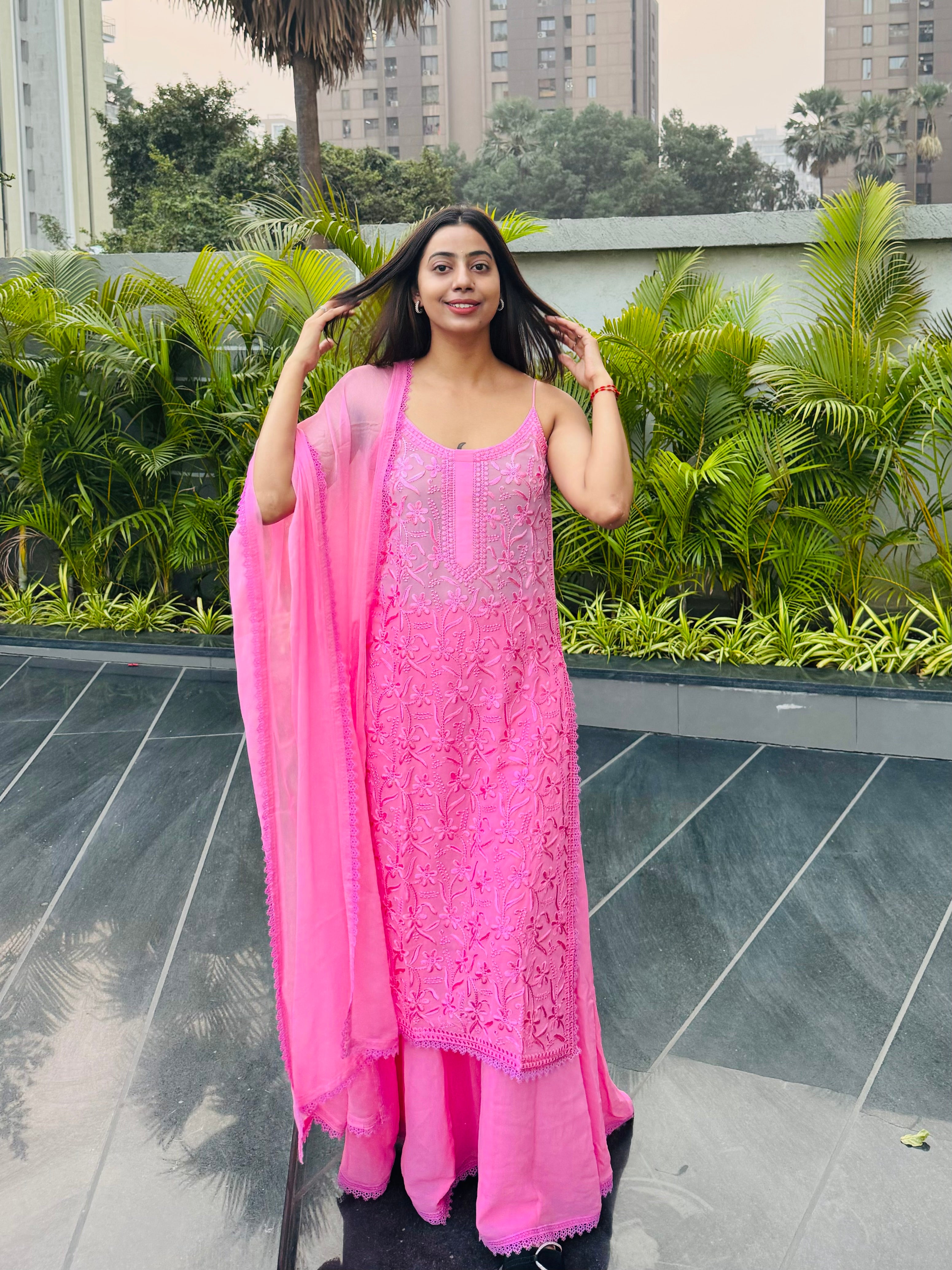 Aradhya Pastel pink suit set