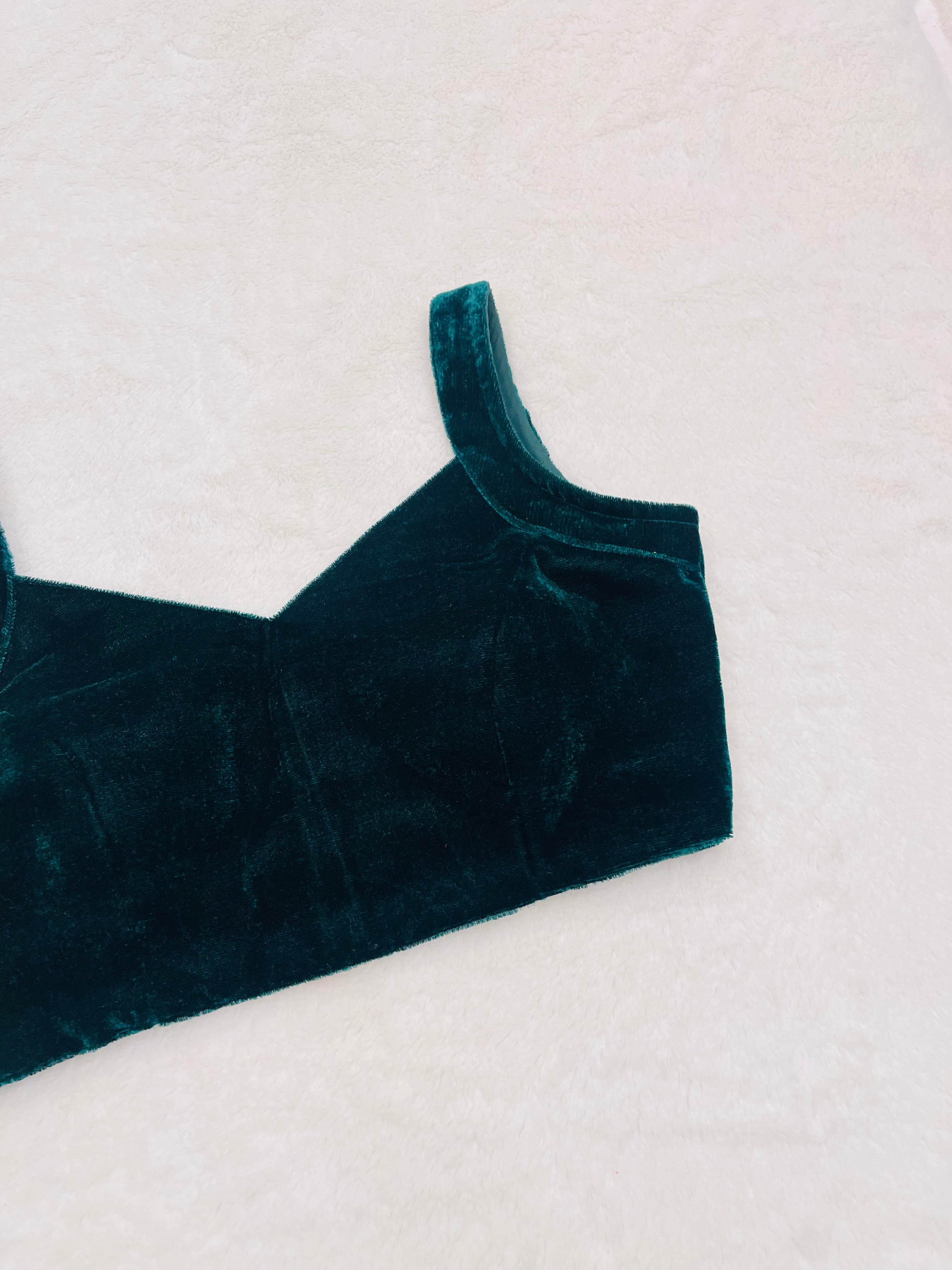 Nayab Teal Blue Blouse