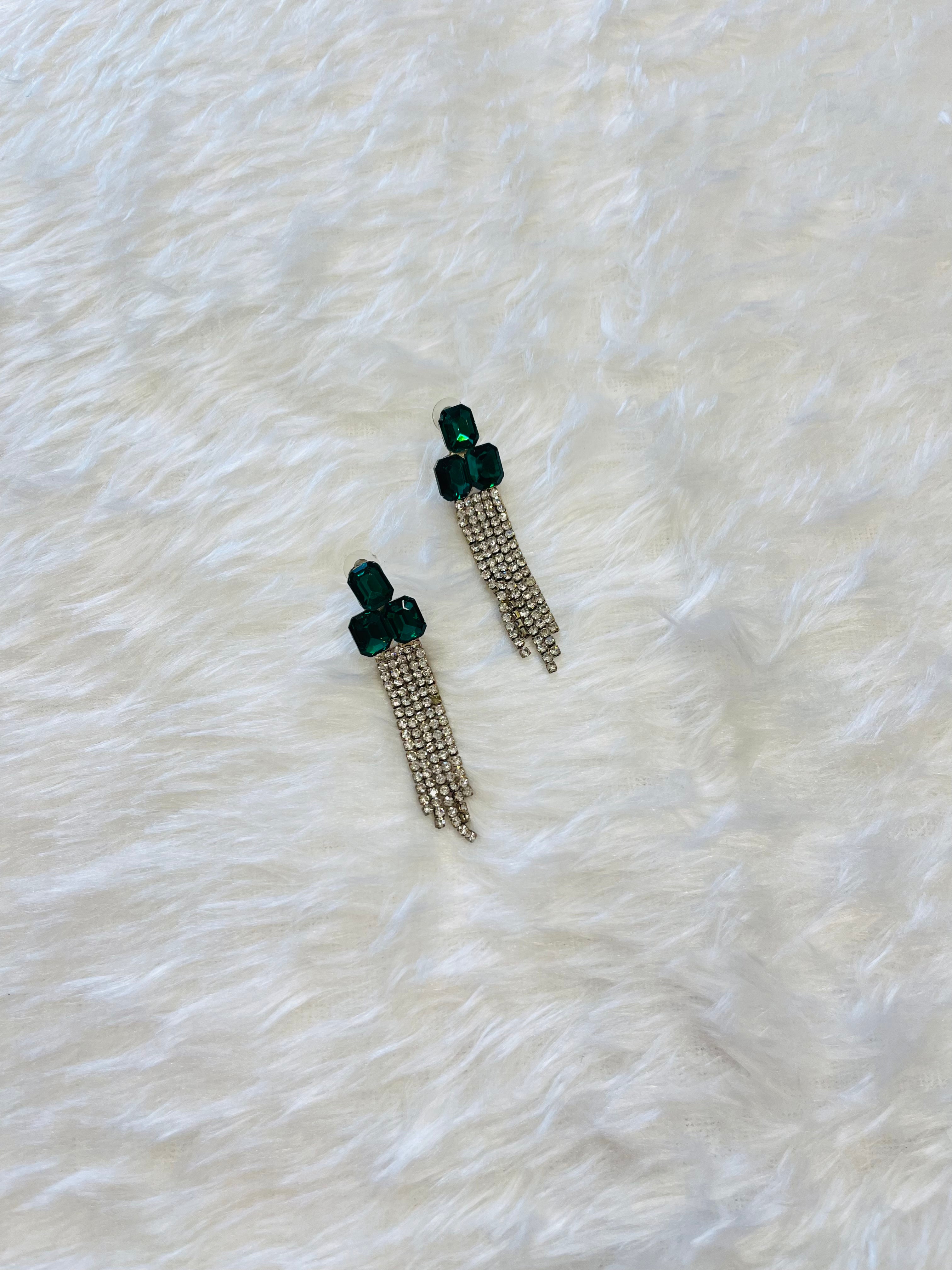 Green Beads Earrings