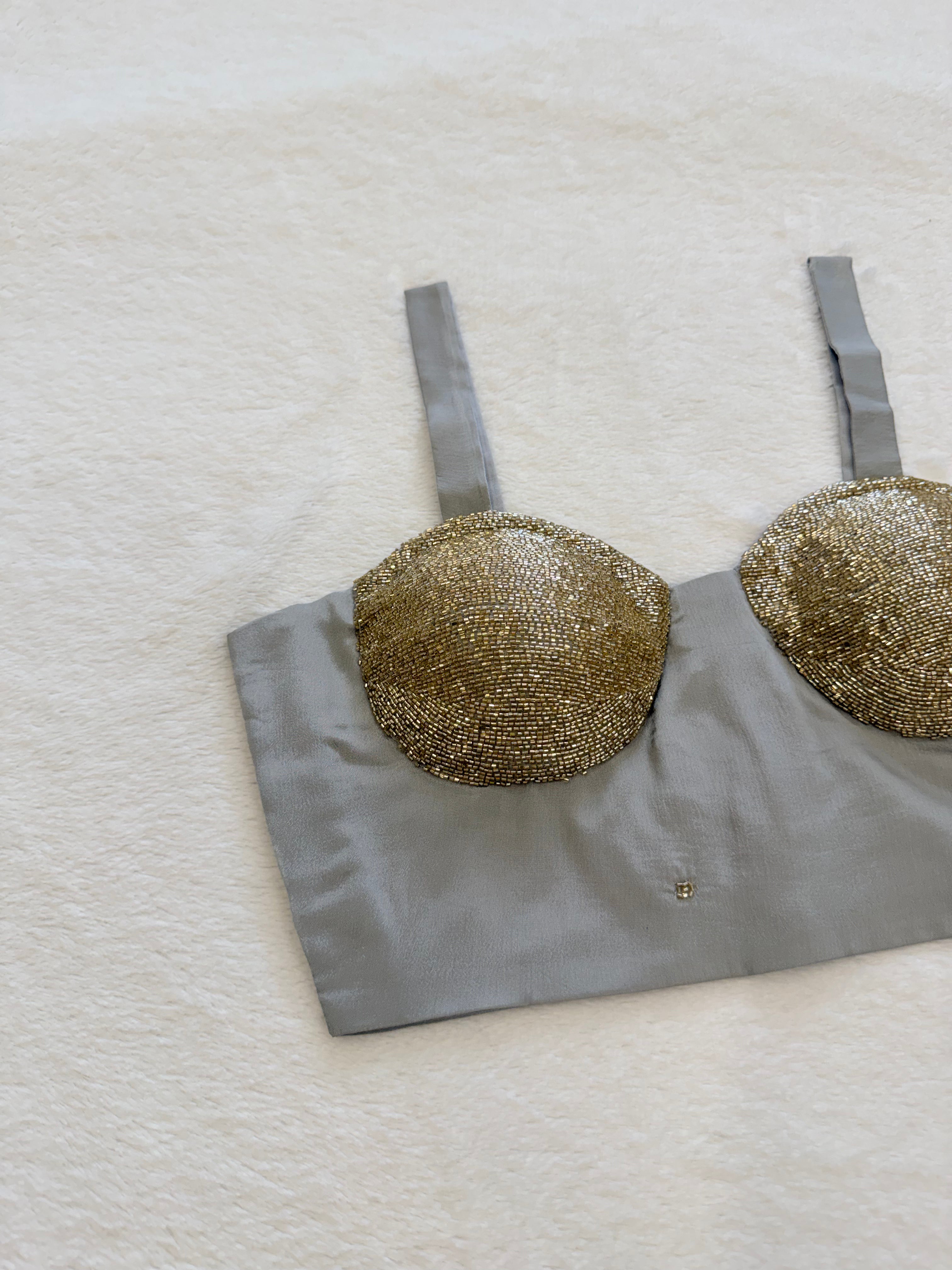 Kanika Grey Handwork Blouse