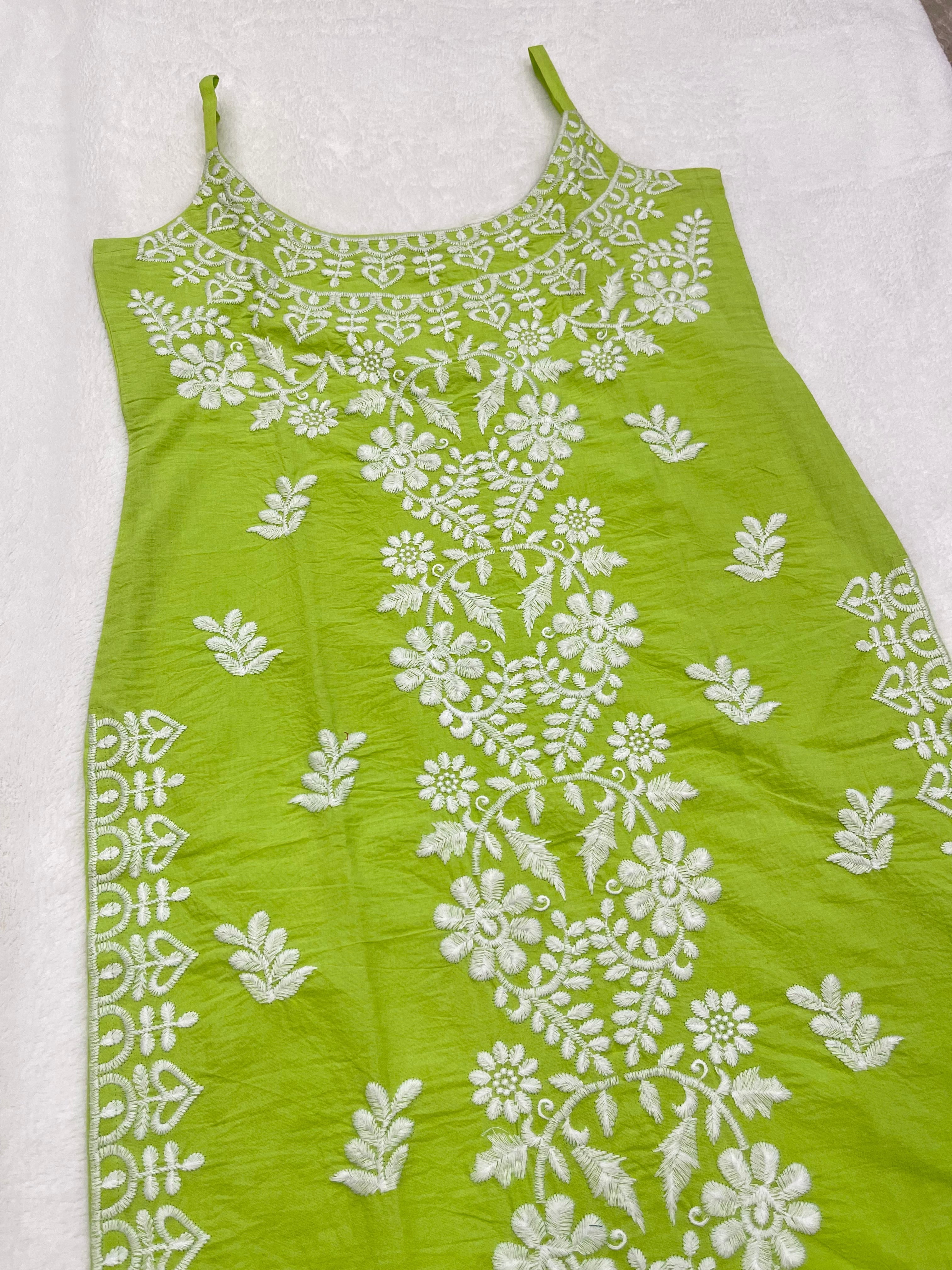 Noori Lime Green Cotton Kurta