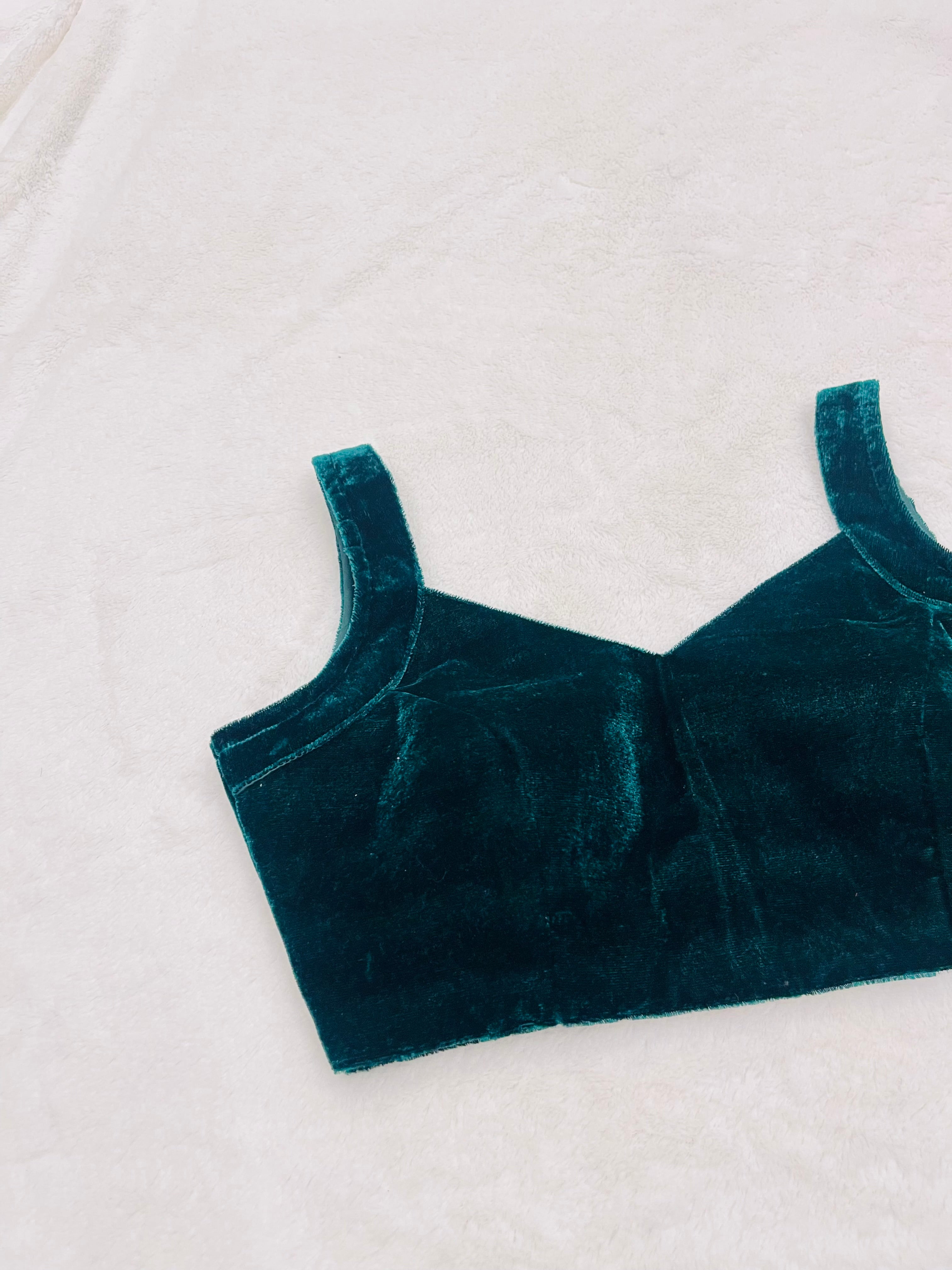 Nayab Teal Blue Blouse