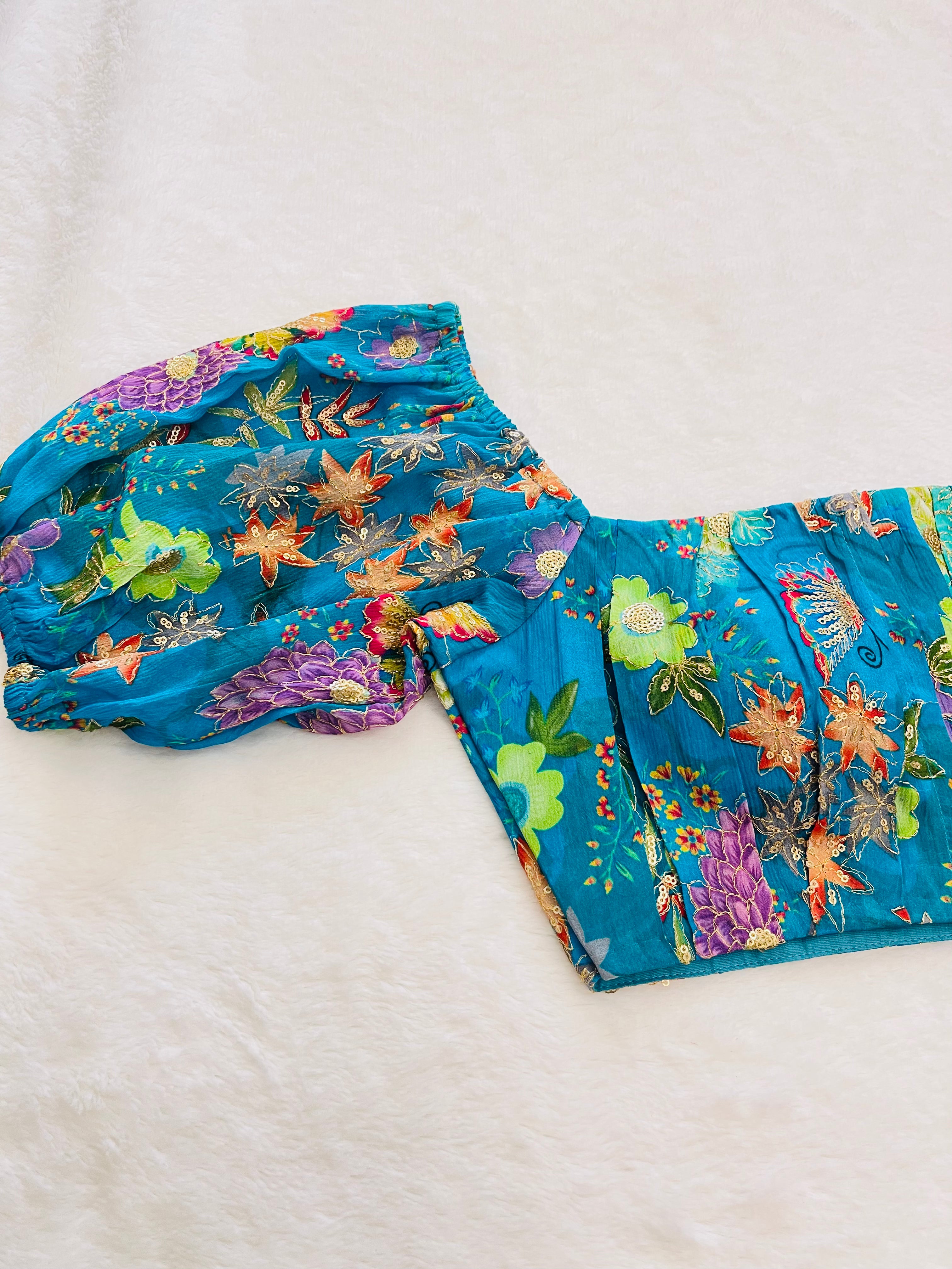 Divine sky blue Ballon blouse