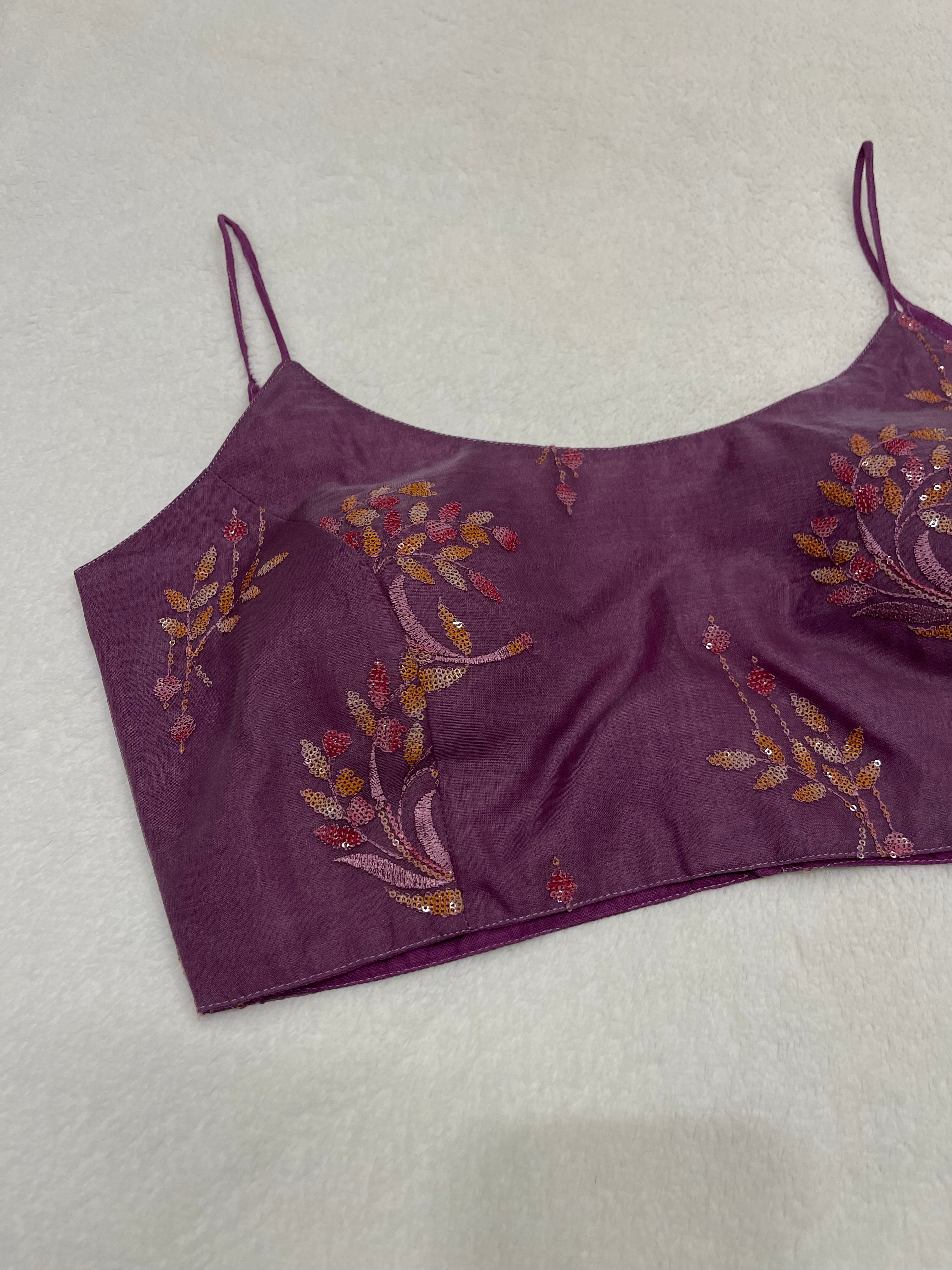 Divine Organza Purple Blouse