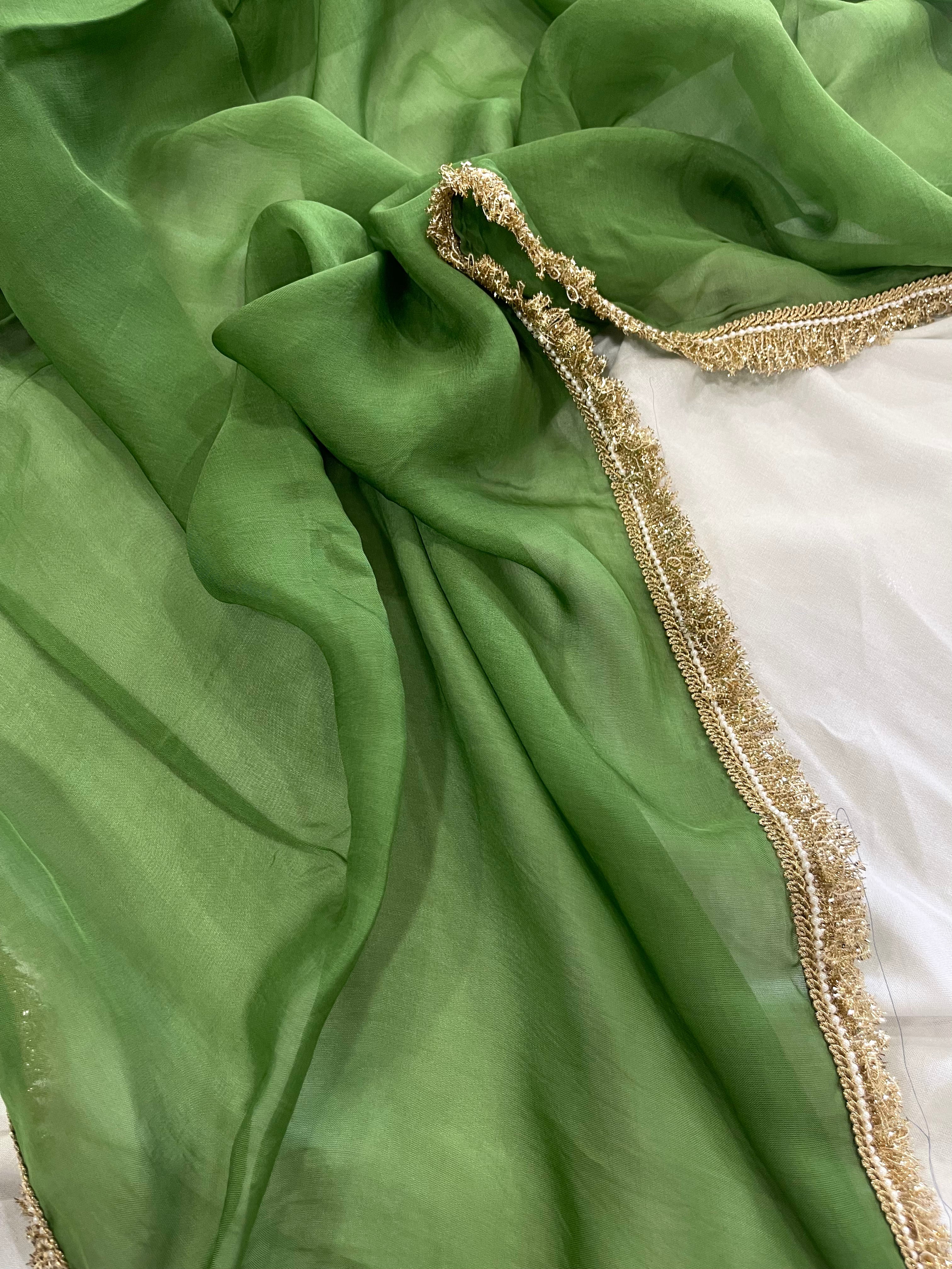 Olive Aura Saree