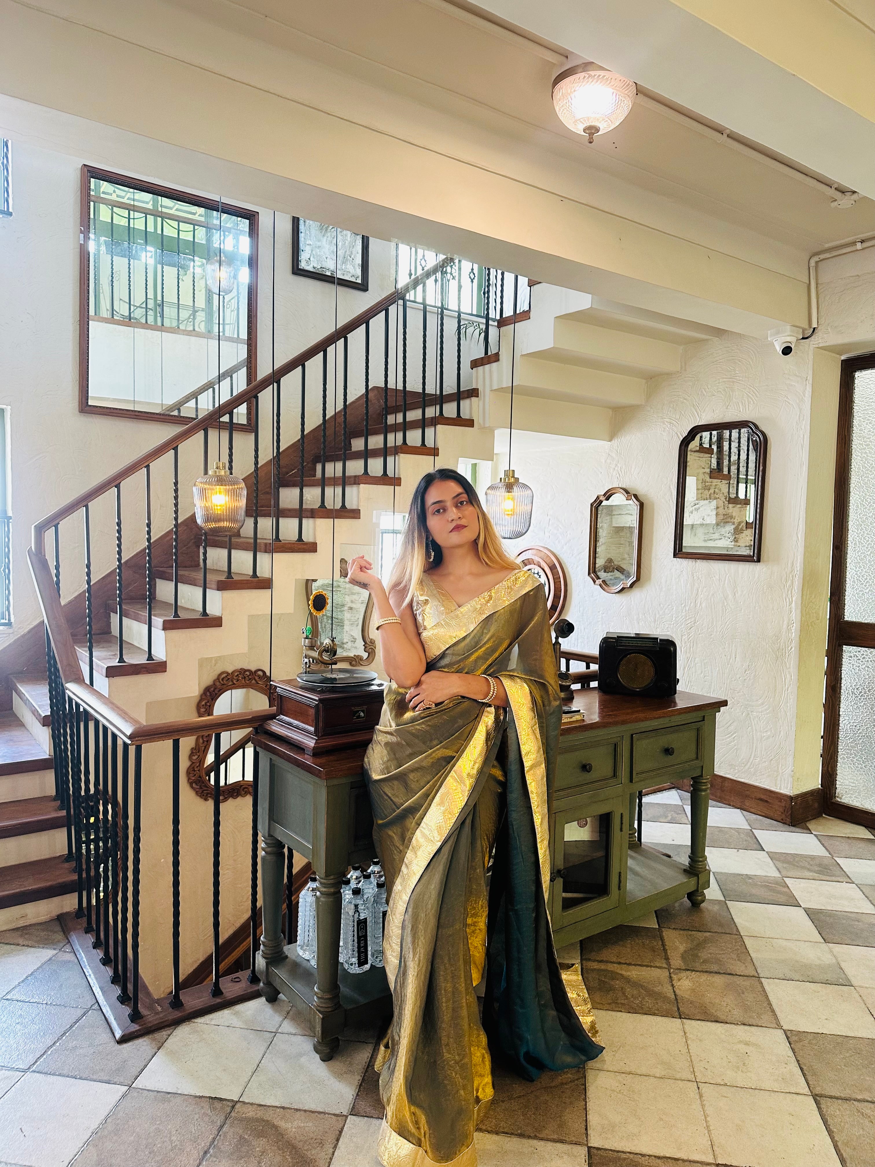 Golden Forest Saree