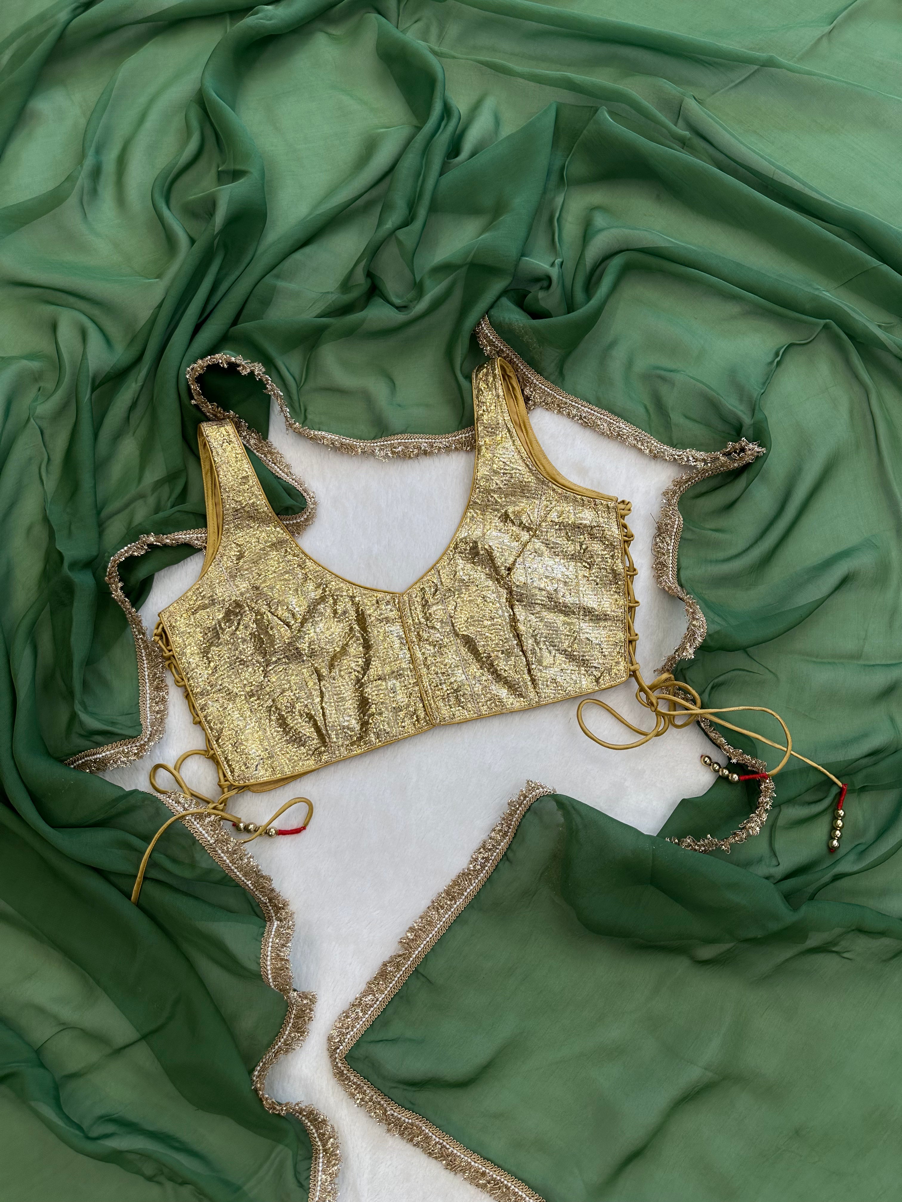 Olive Aura Saree