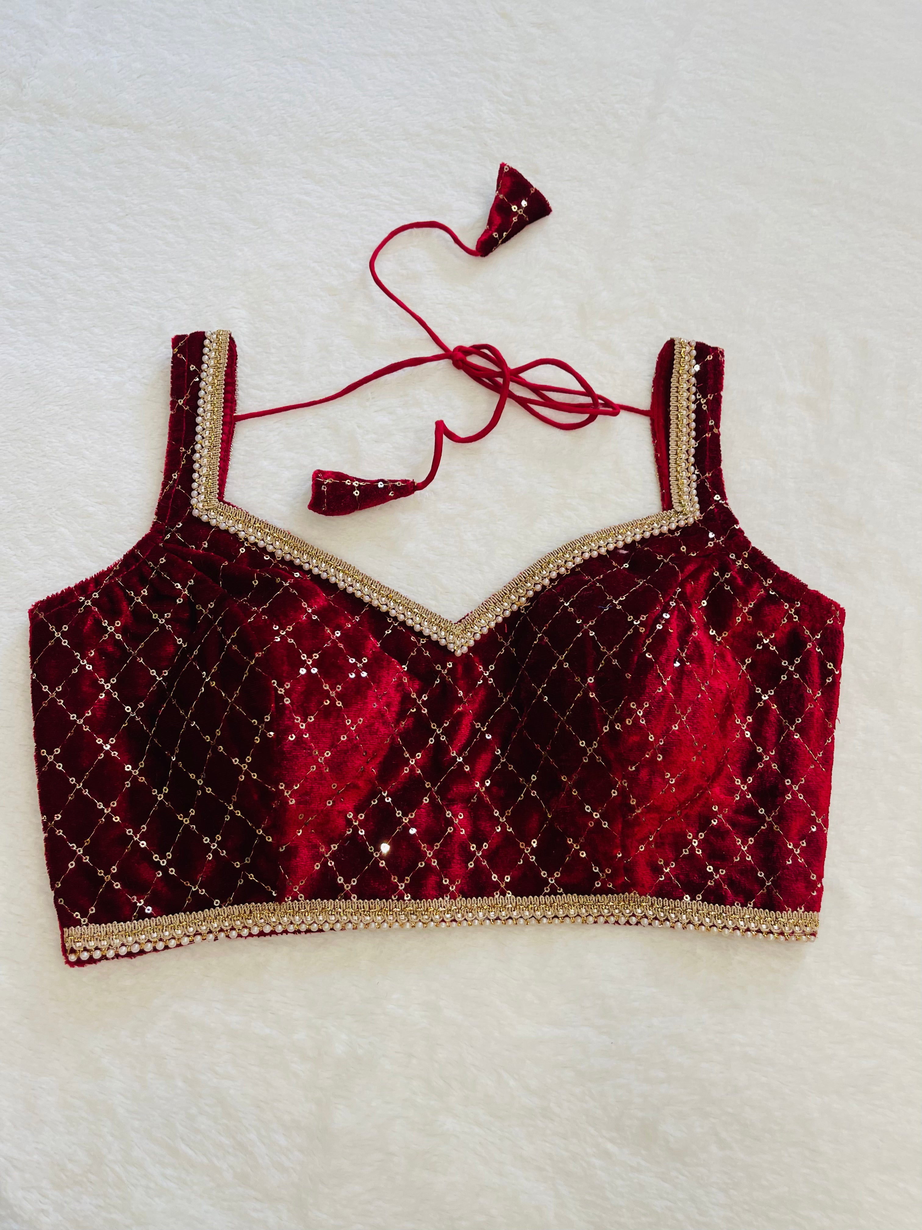 Aaina Crimson Blouse