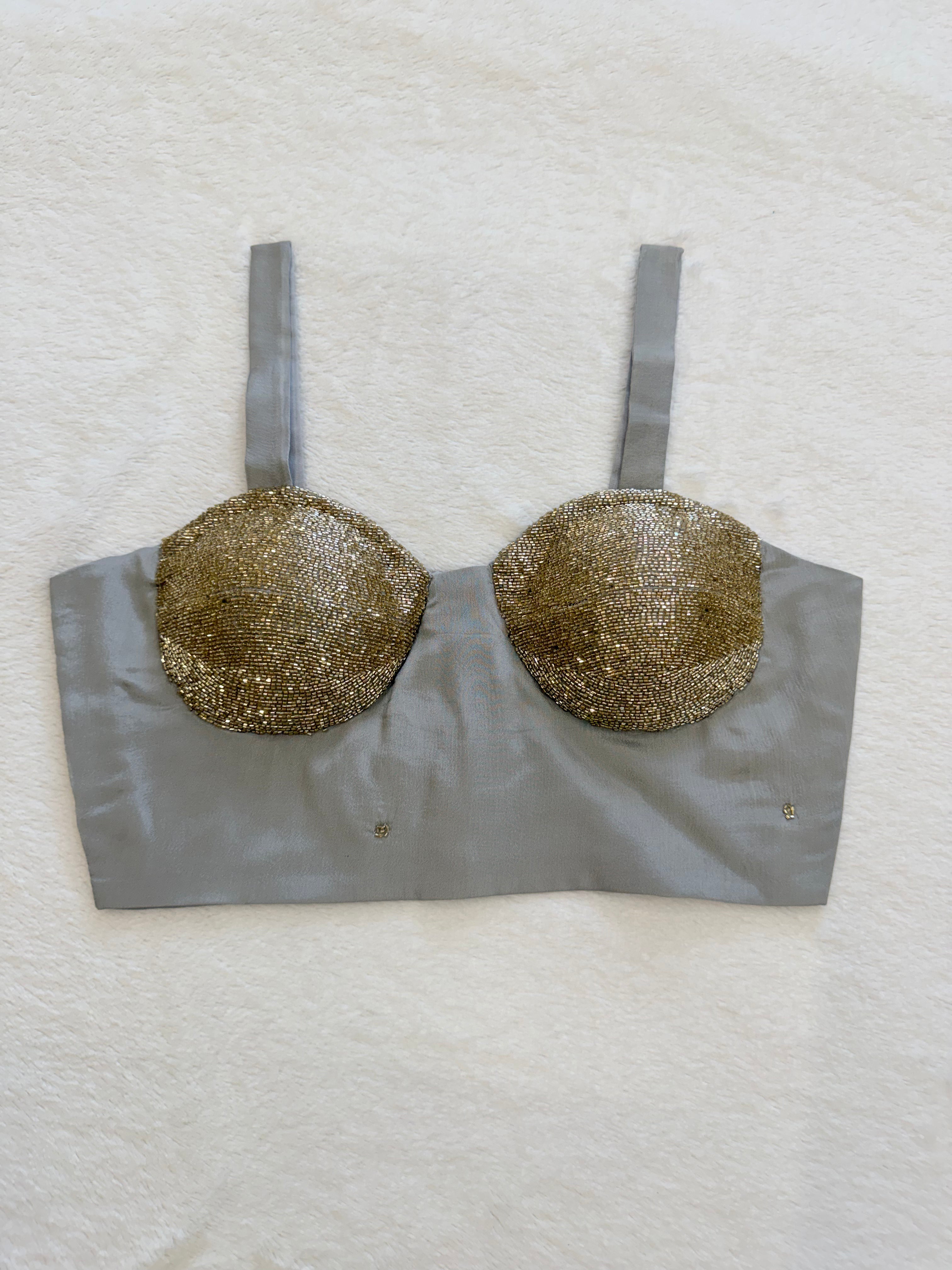 Kanika Grey Handwork Blouse