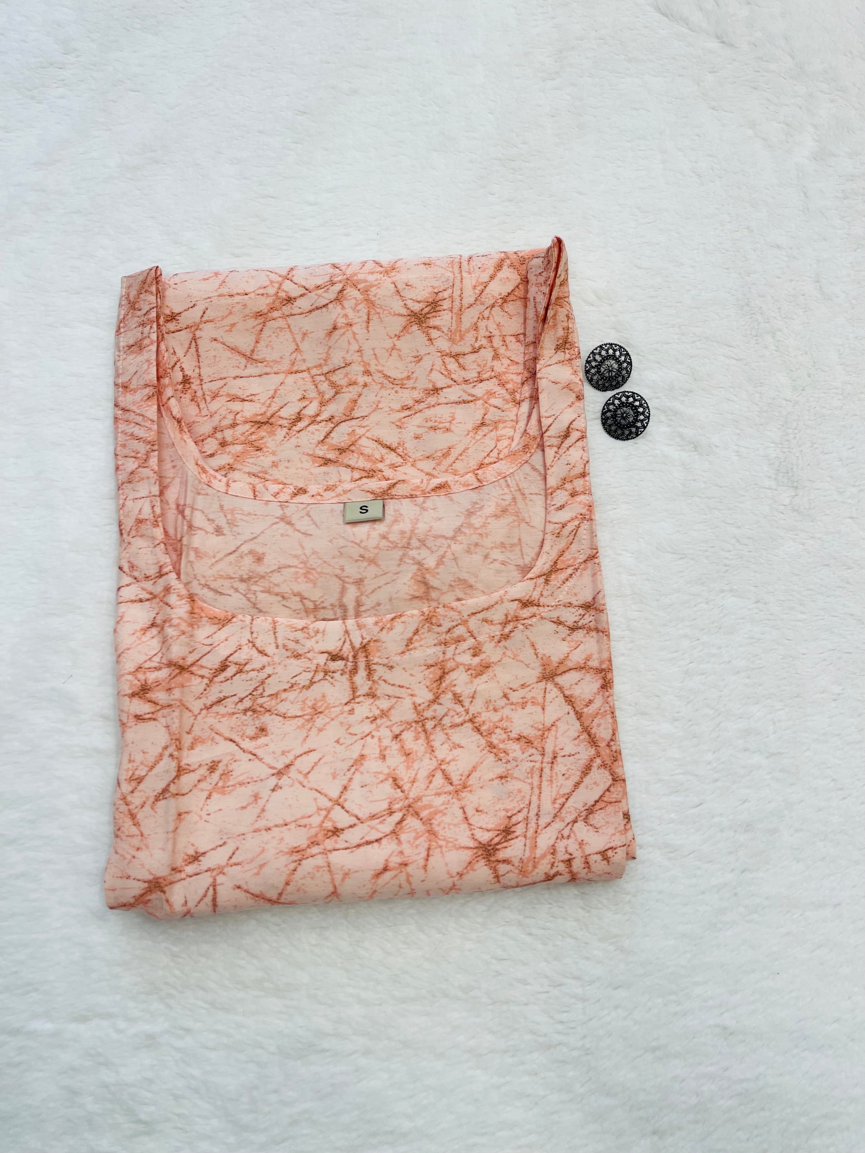 Saundarya Rayon orange Kurti