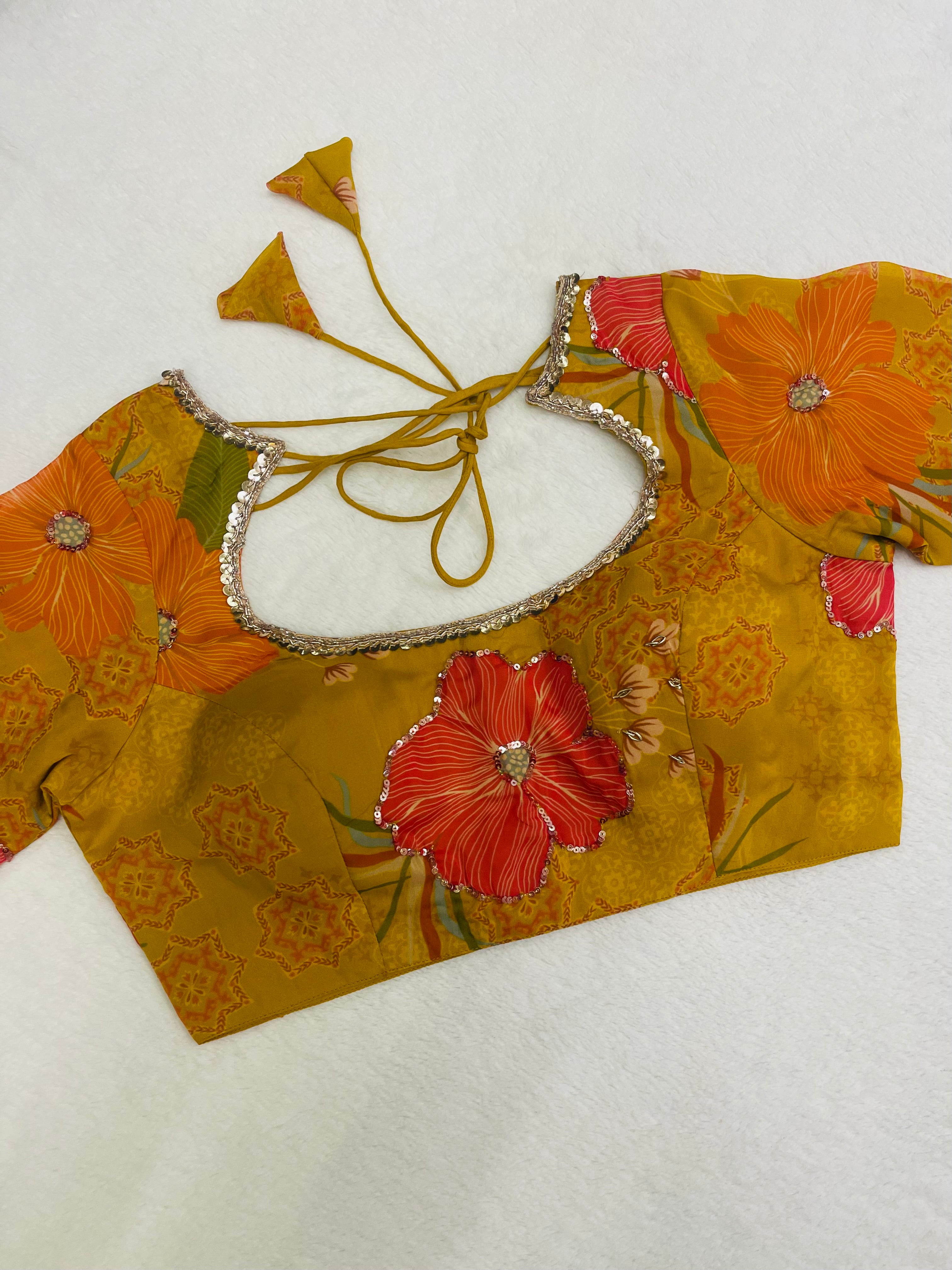 Saundh mustard blouse