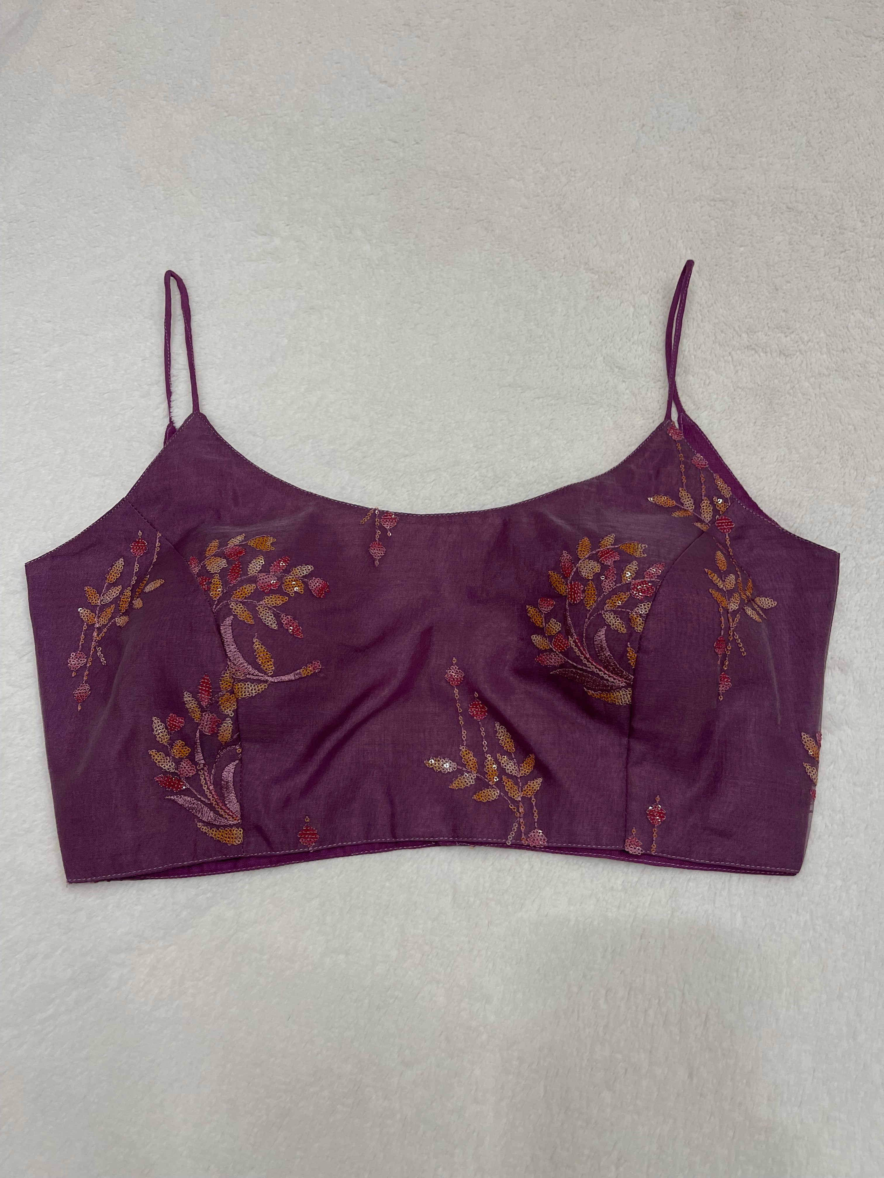 Divine Organza Purple Blouse