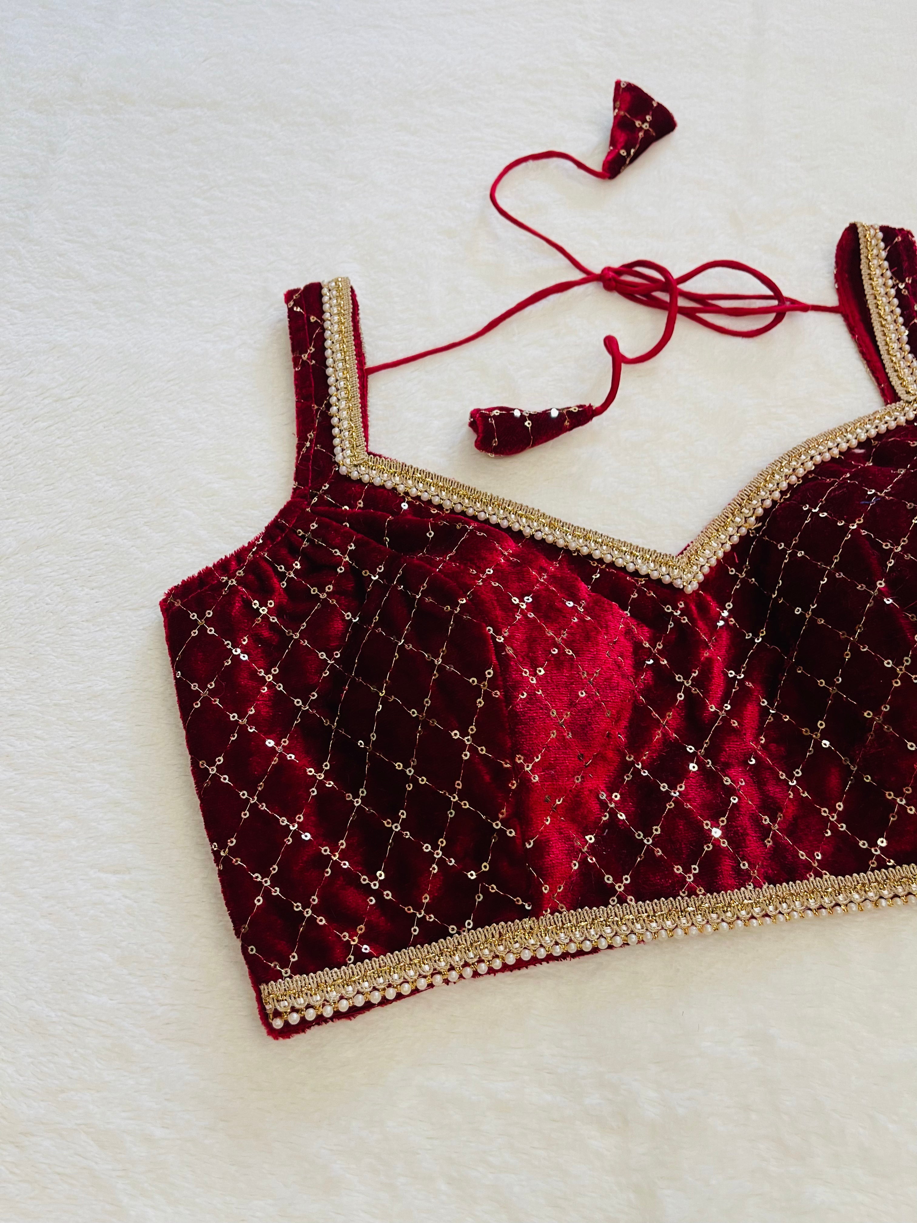 Aaina Crimson Blouse