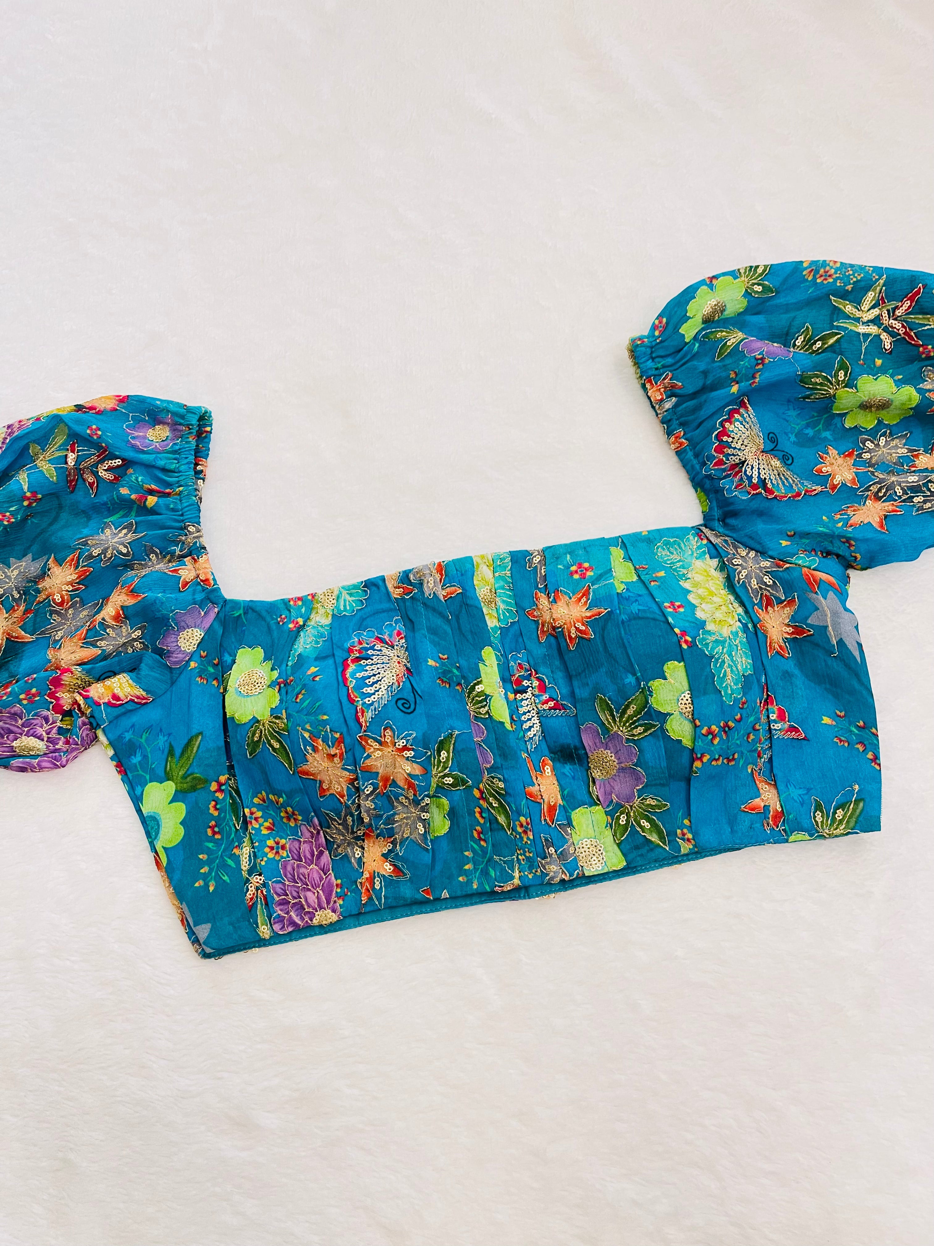 Divine sky blue Ballon blouse