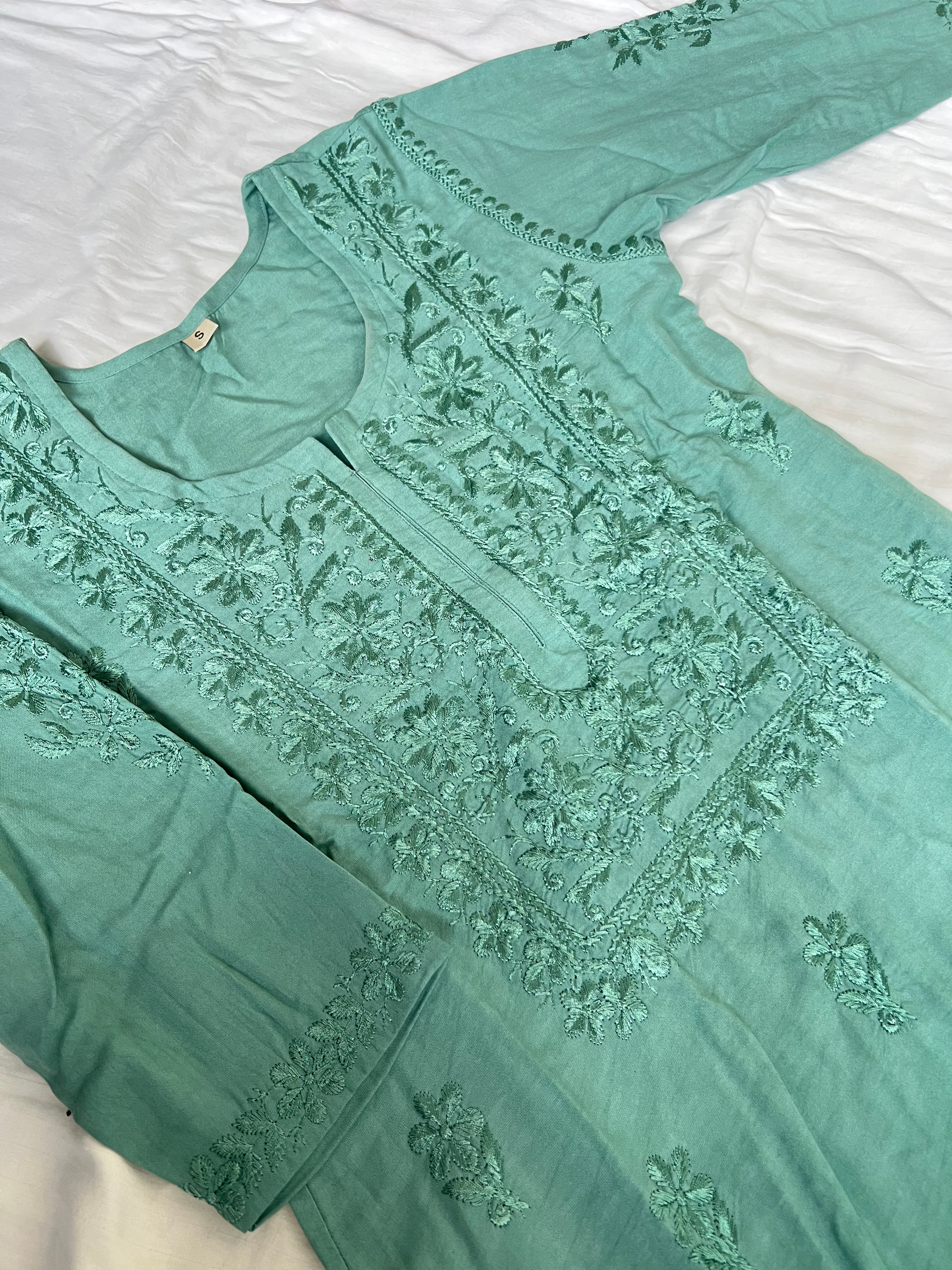 Anaya Ice Blue Kurta Pant Set