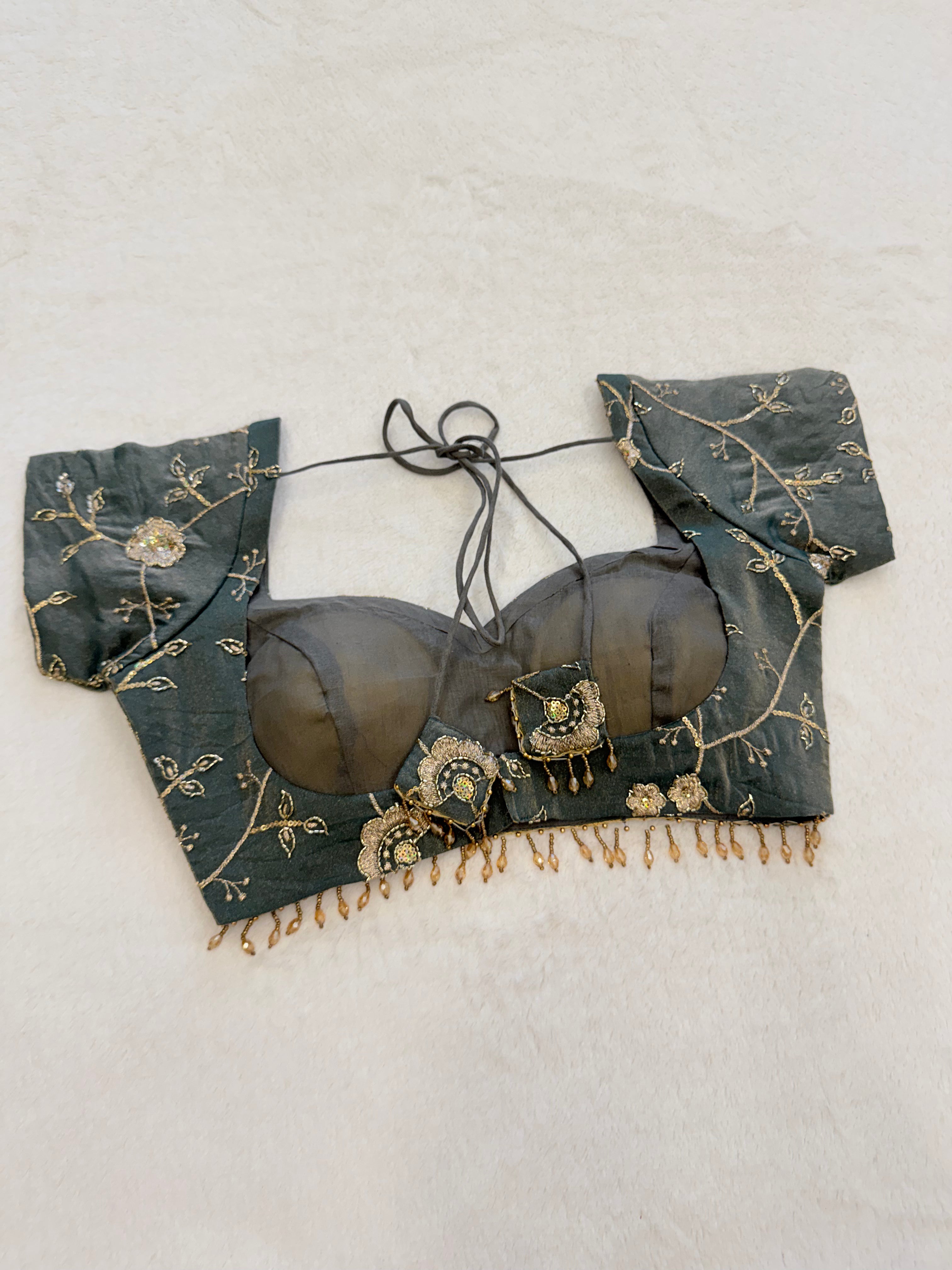 Zarina Smoke Green Blouse