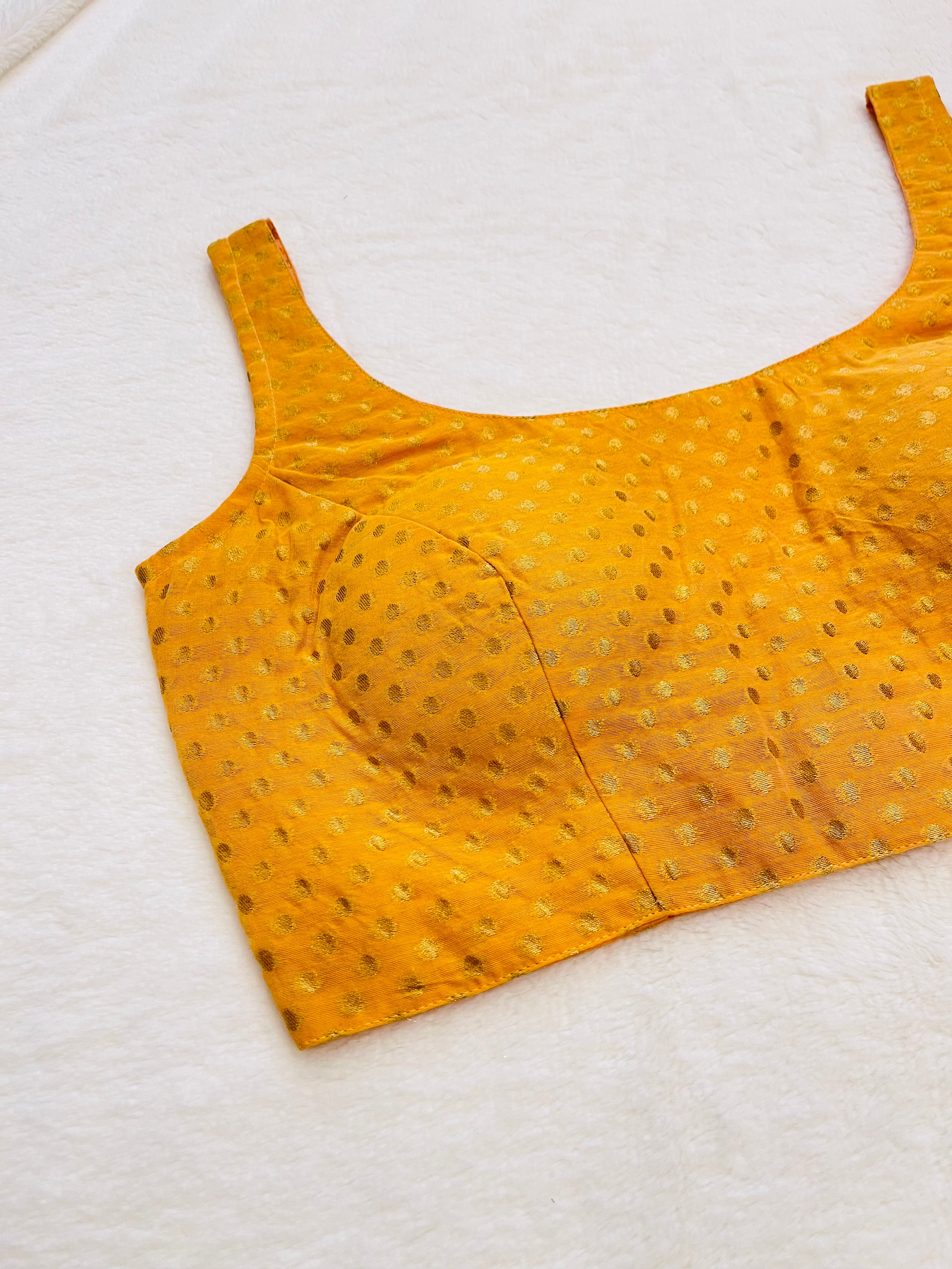 Dark Yellow Chanderi Blouse