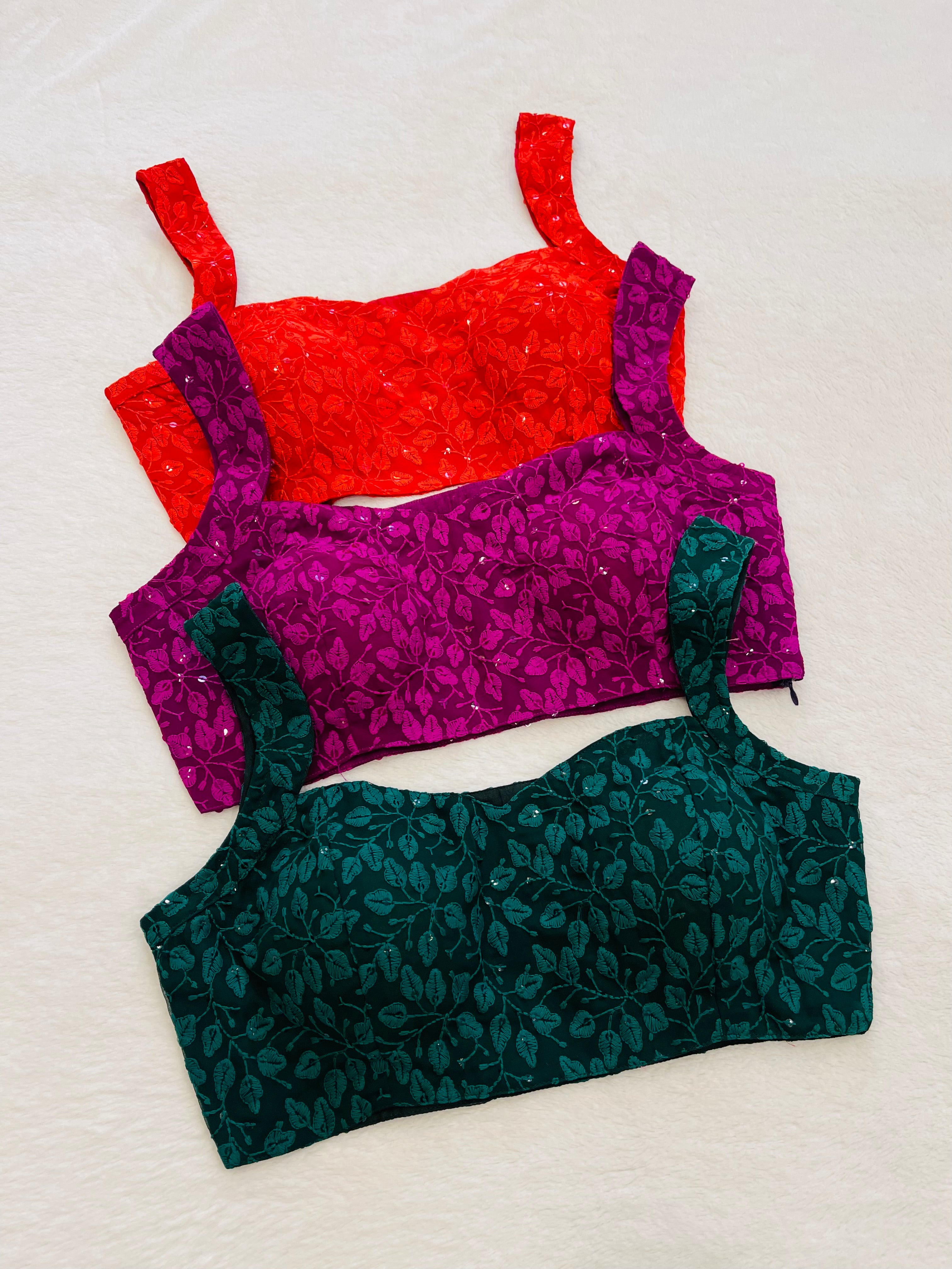 Trendy Padded Combo Sleeveless Blouse for Festive & Party Wear