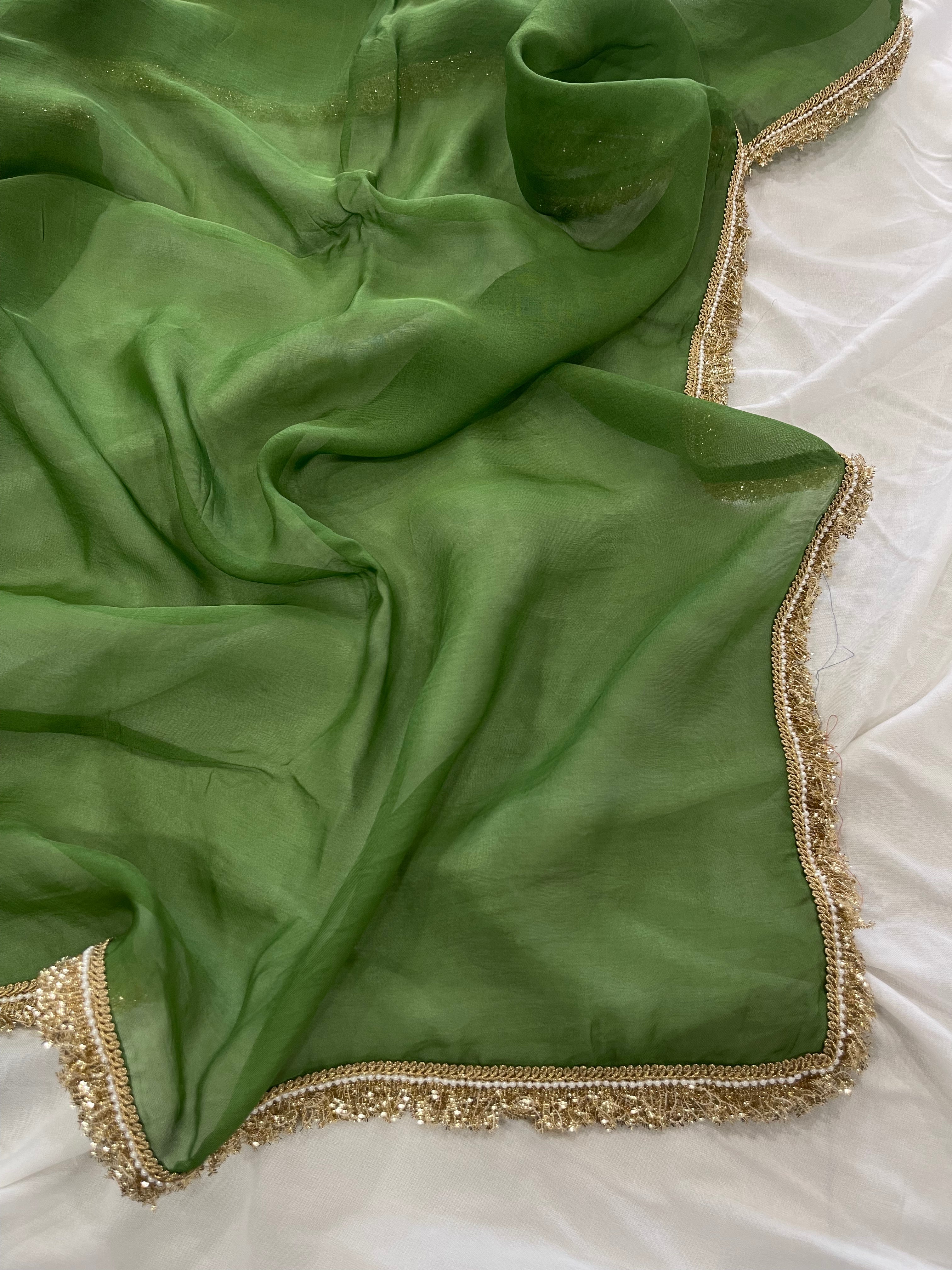 Olive Aura Saree