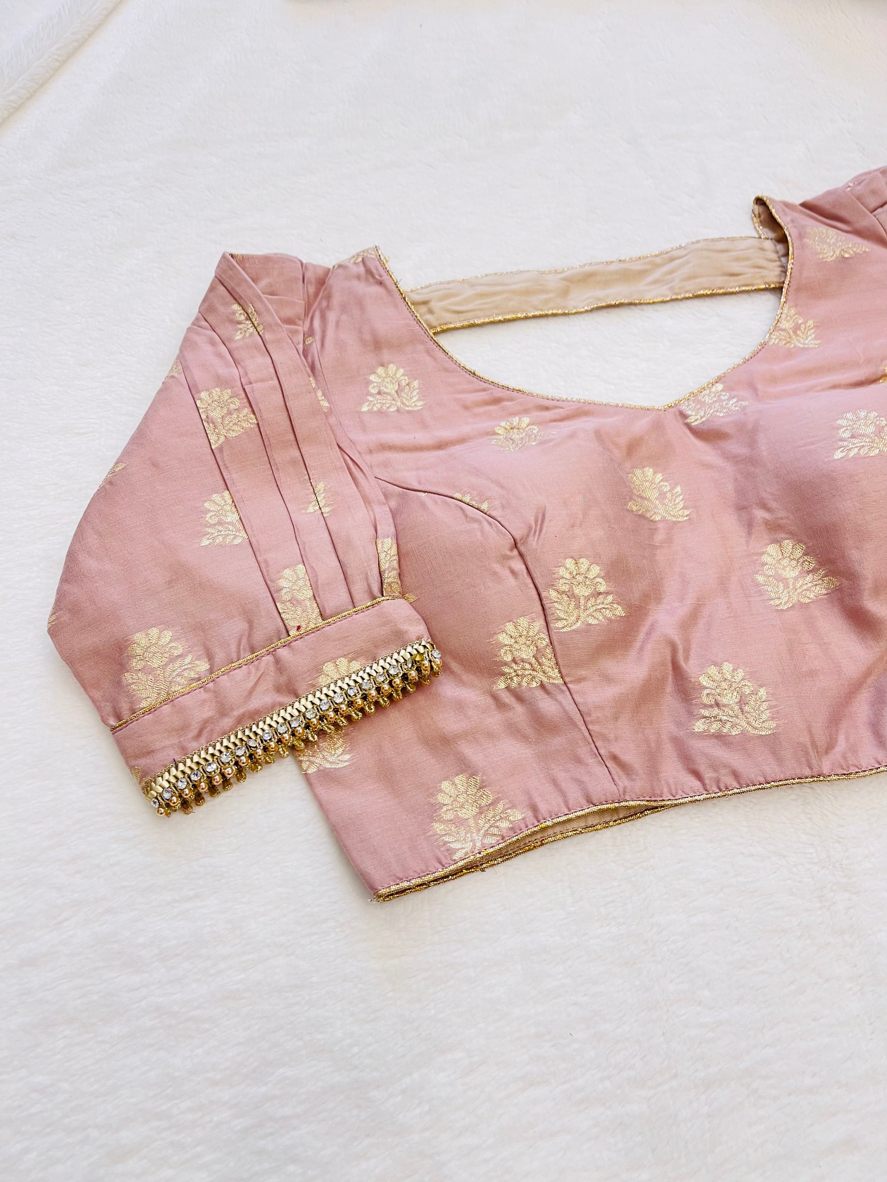 Dusty Pink Chanderi Blouse