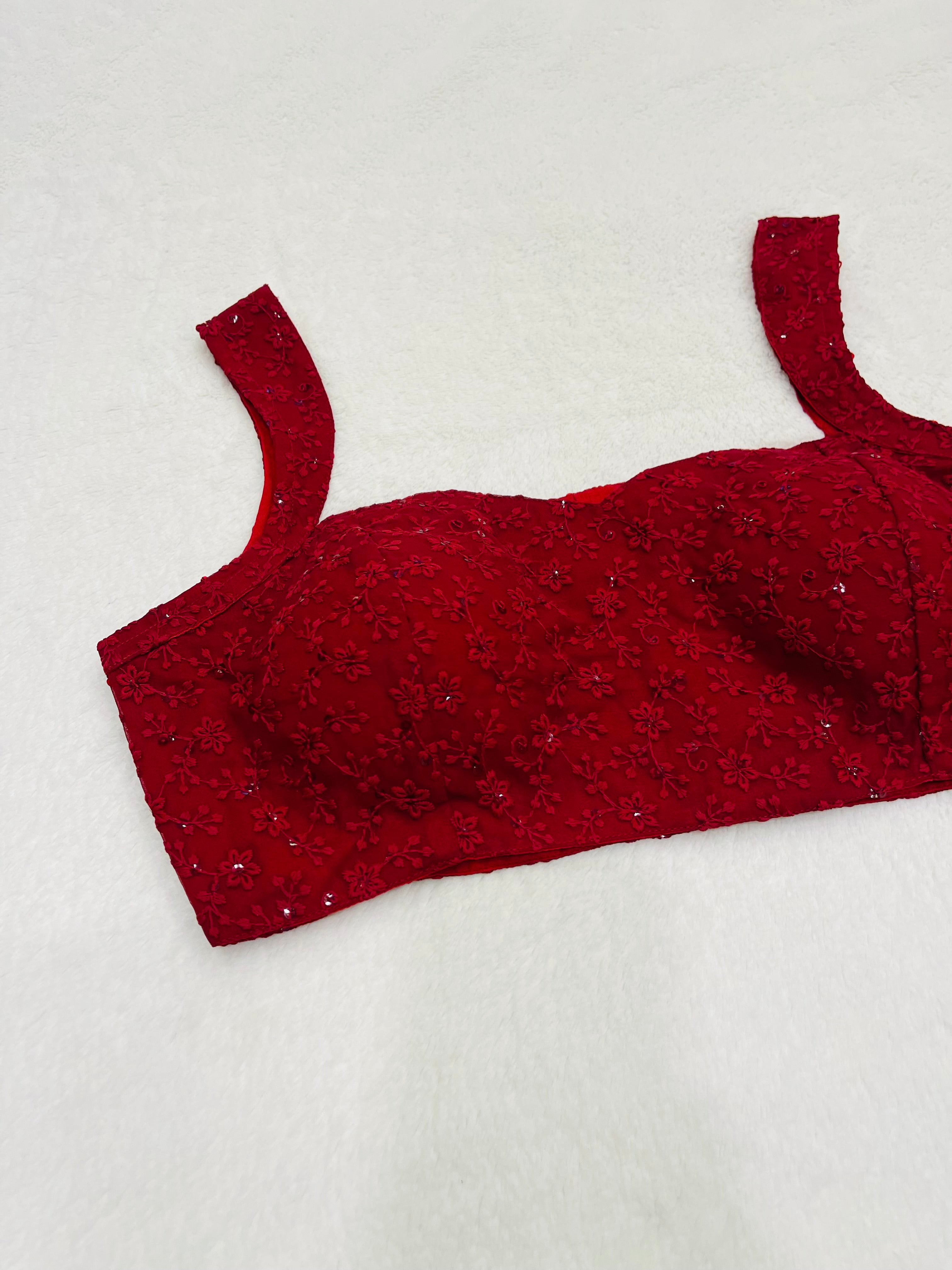 Kaveri Maroon Petal Print Blouses