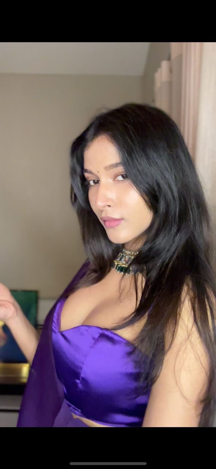 Kashish Satin violet blouse