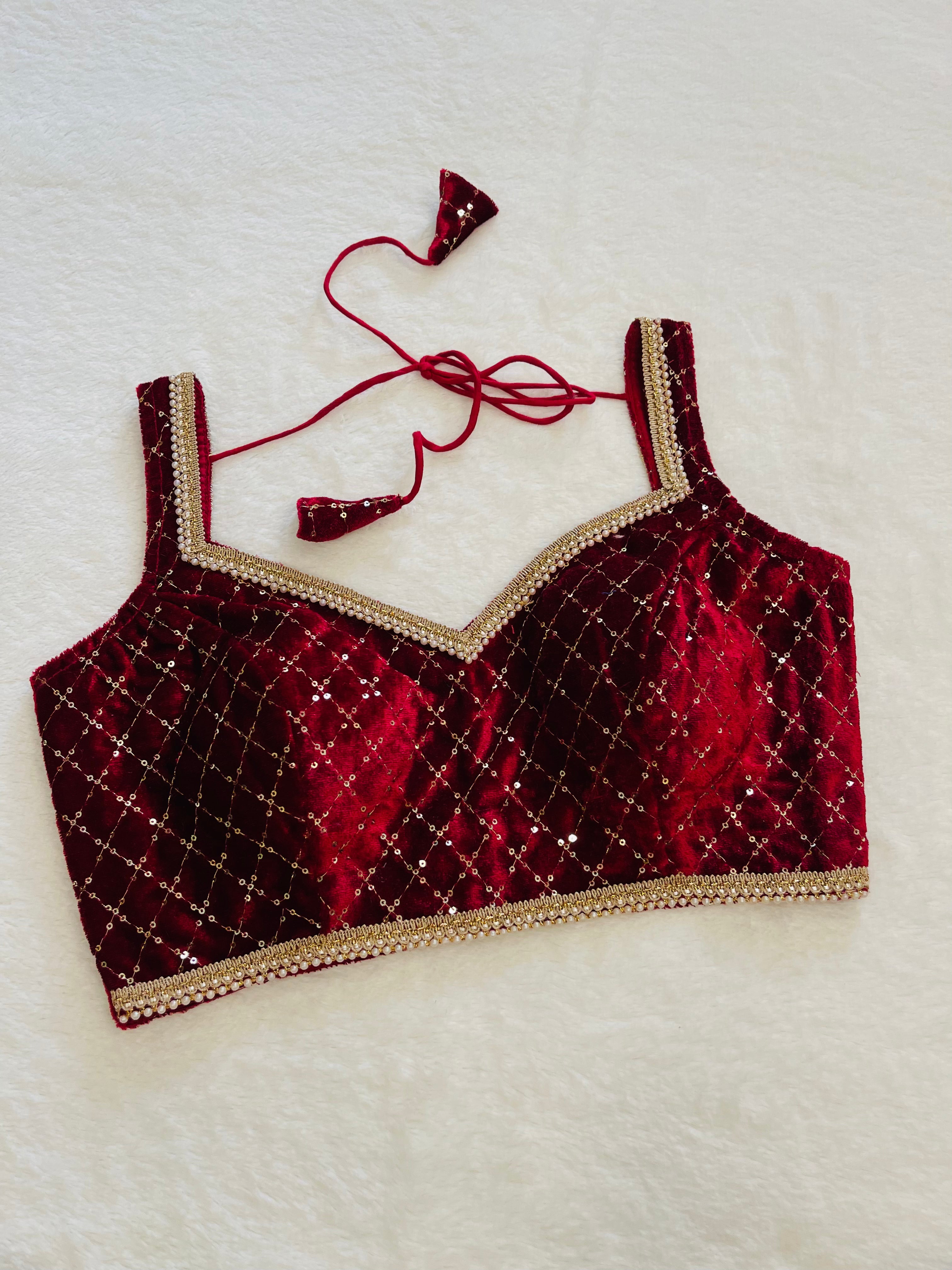 Aaina Crimson Blouse