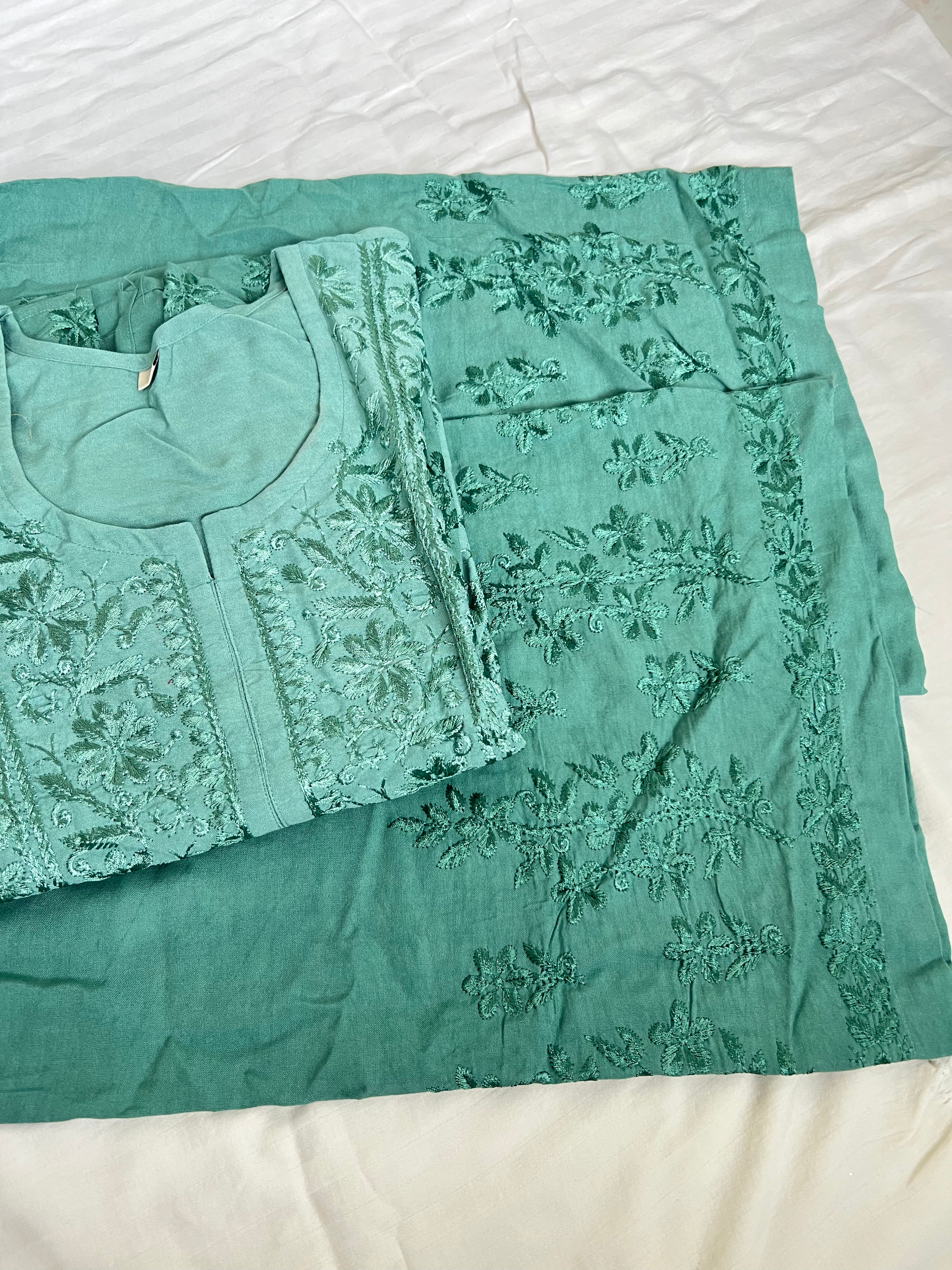 Anaya Ice Blue Kurta Pant Set