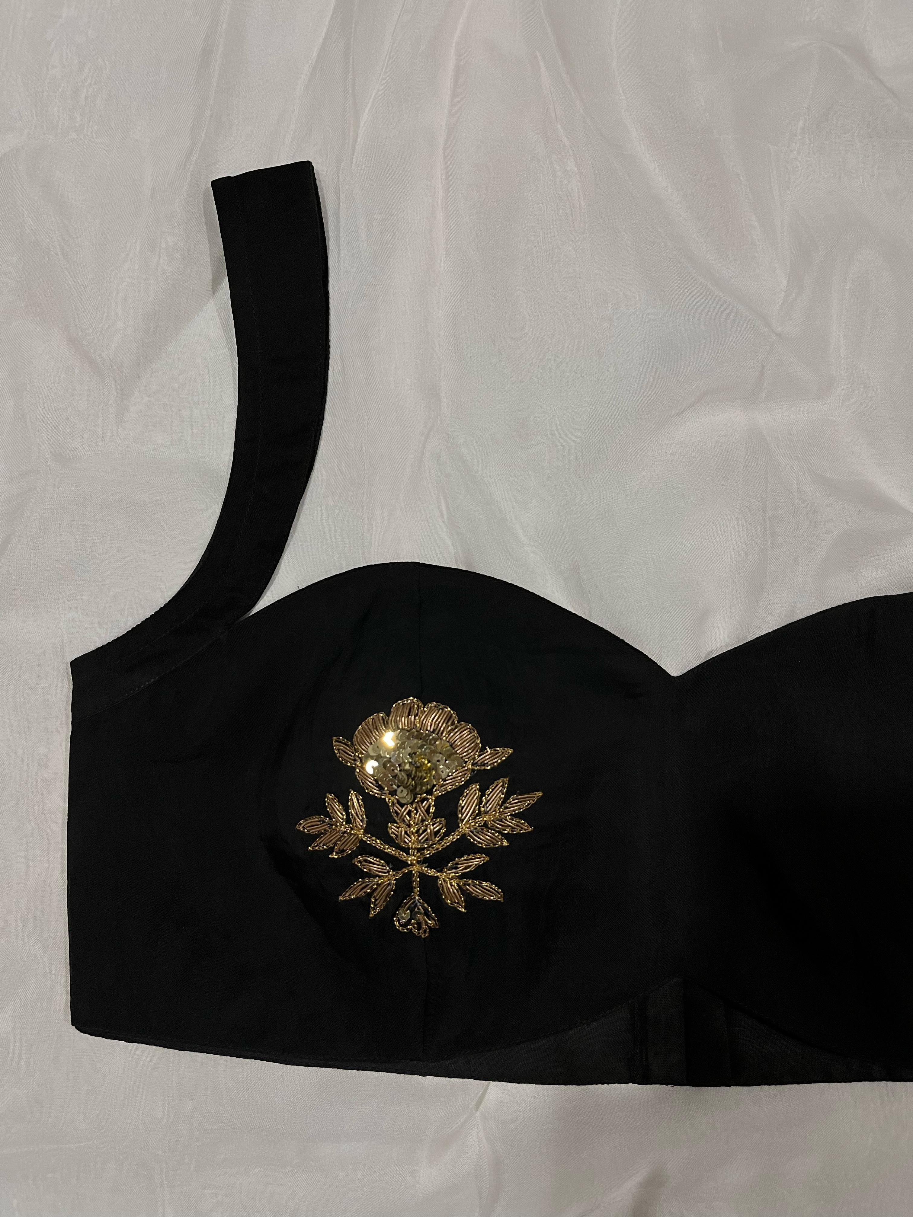 Kashish Black Handwork Blouse
